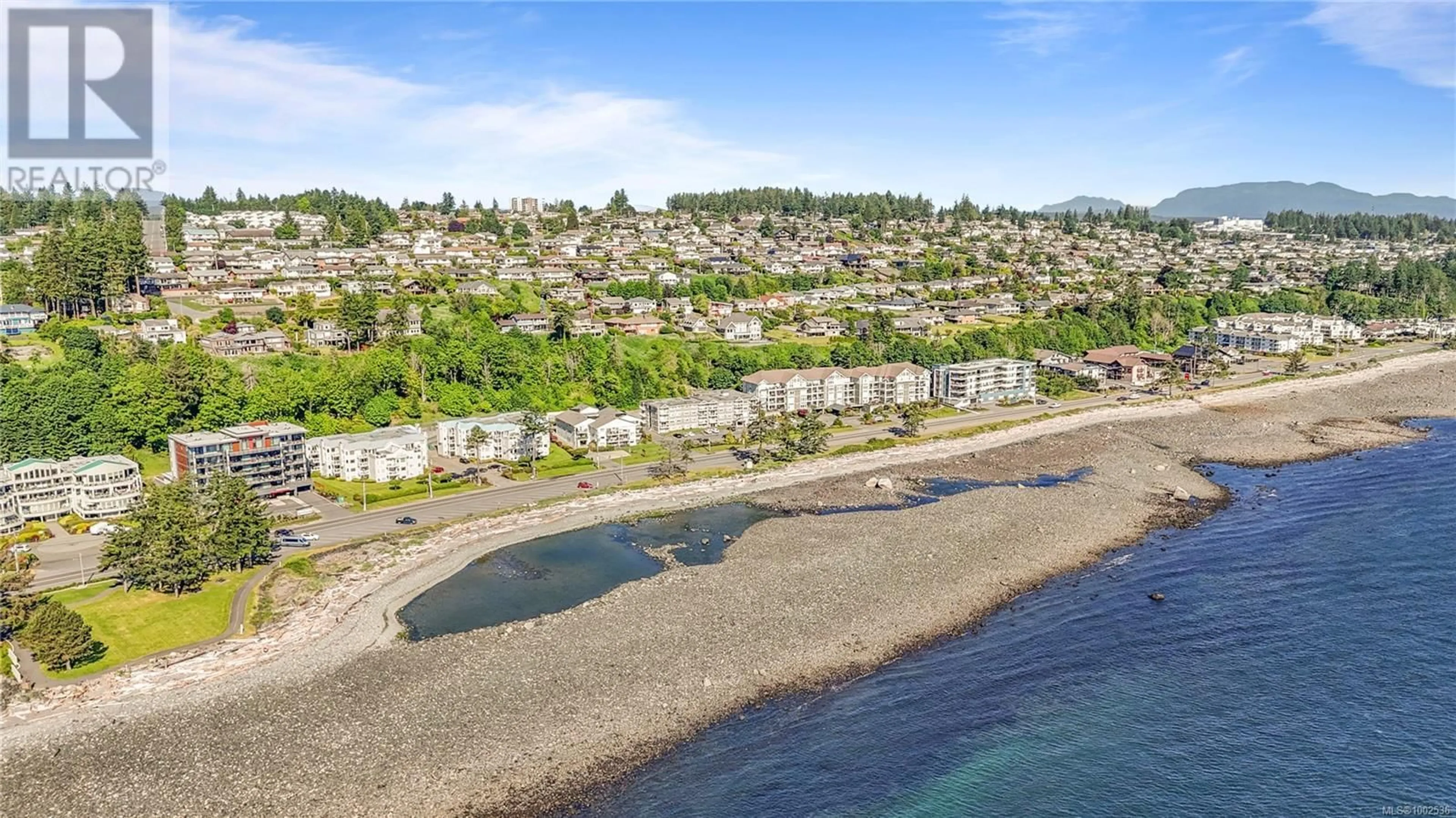 A pic from outside/outdoor area/front of a property/back of a property/a pic from drone, water/lake/river/ocean view for 204A - 650 ISLAND HIGHWAY SOUTH, Campbell River British Columbia V9W1A6