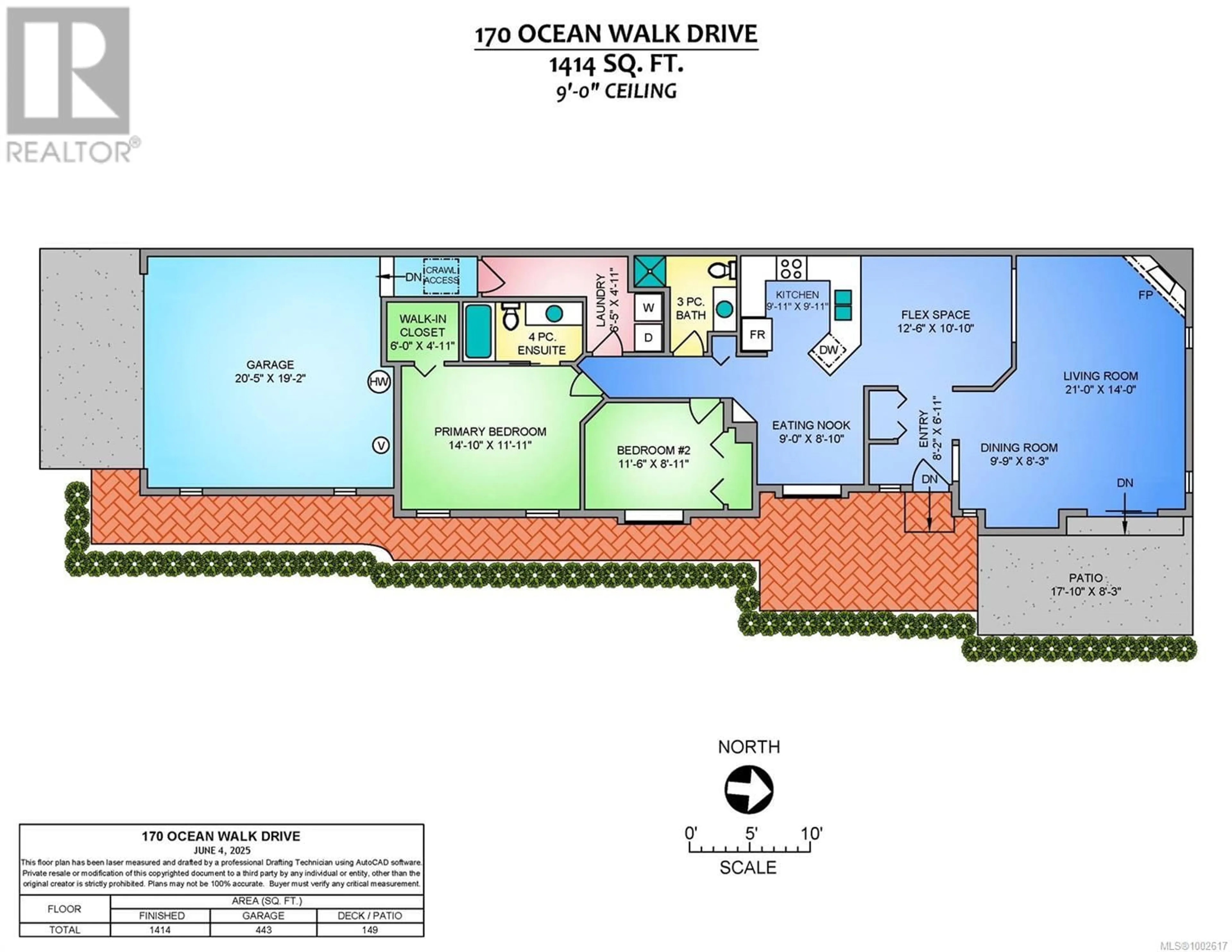 Floor plan for 170 OCEAN WALK DRIVE, Nanaimo British Columbia V9V1N2