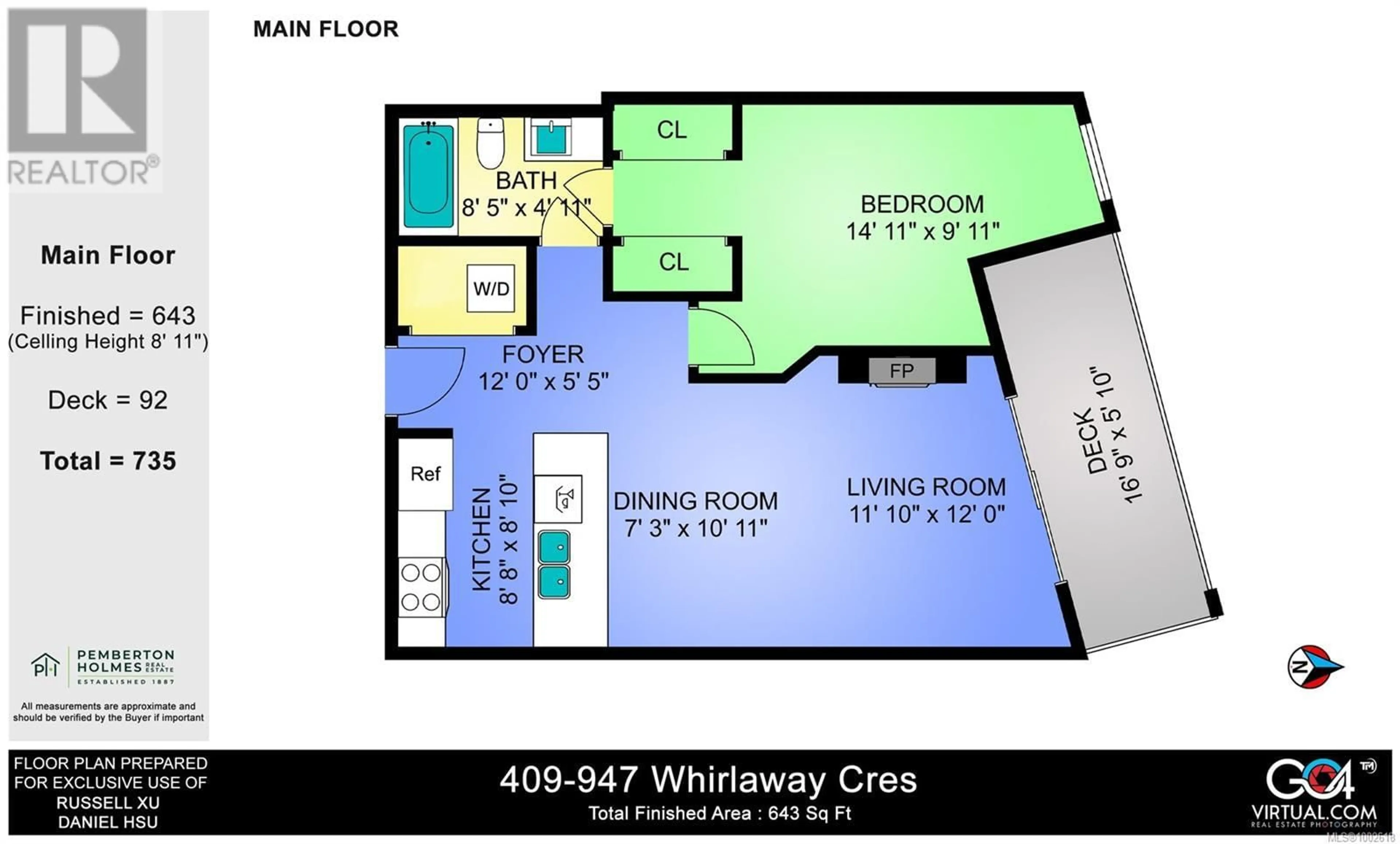 Floor plan for 409 - 947 WHIRLAWAY CRESCENT, Langford British Columbia V9B6W6