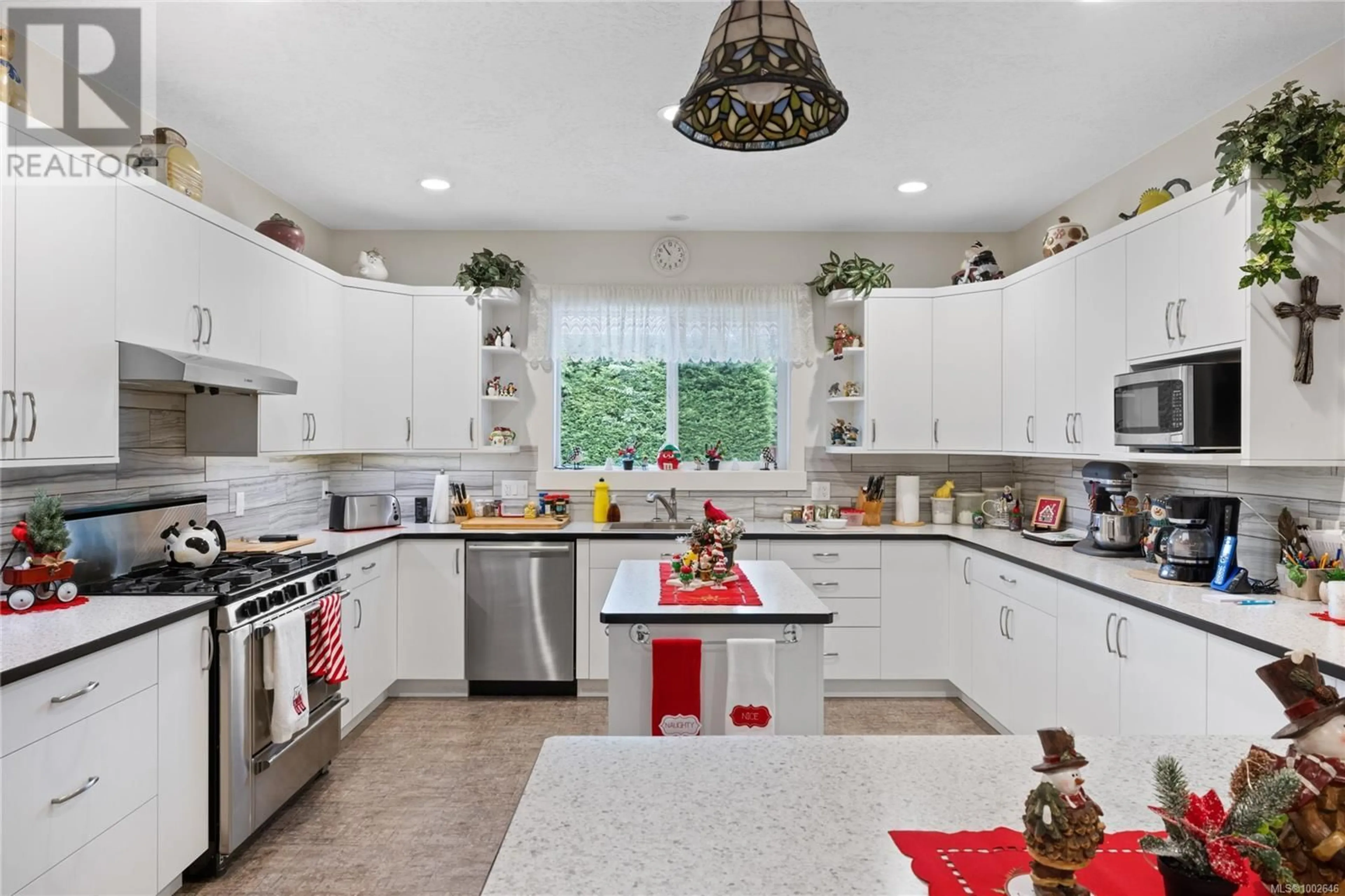 Contemporary kitchen, ceramic/tile floor for 5180 GAINSBERG ROAD EAST, Bowser British Columbia V0R1G0