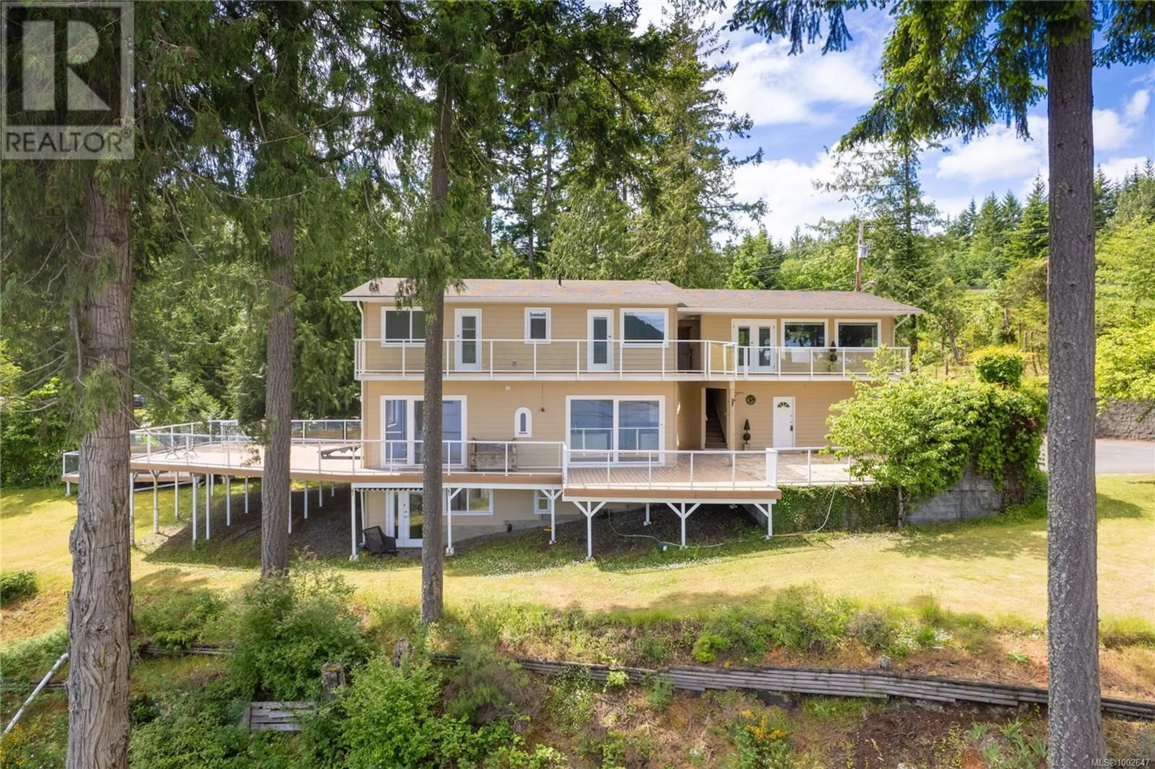 A pic from outside/outdoor area/front of a property/back of a property/a pic from drone, water/lake/river/ocean view for 12475 ROCKY CREEK ROAD, Ladysmith British Columbia V9G1M7