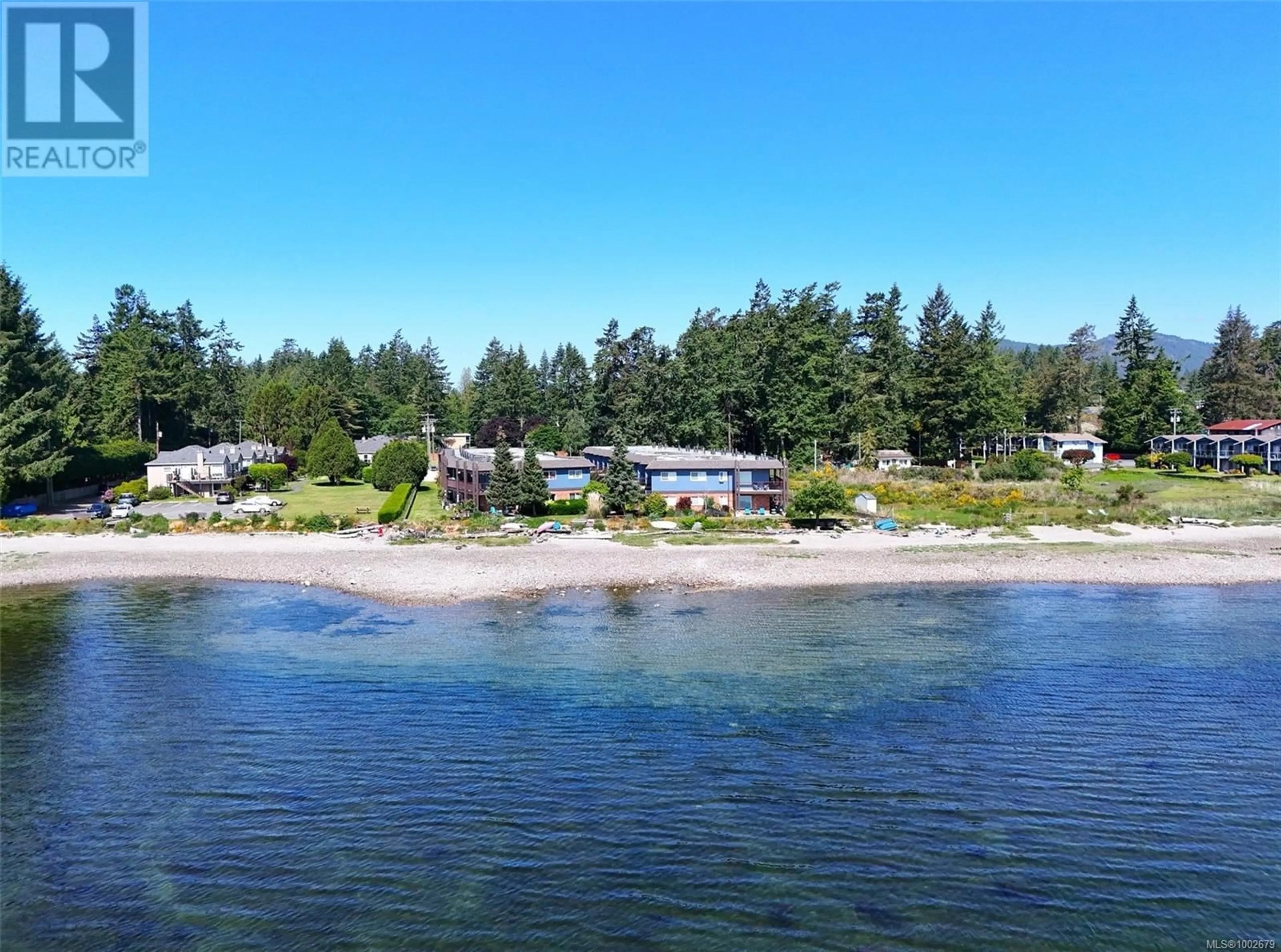 A pic from outside/outdoor area/front of a property/back of a property/a pic from drone, water/lake/river/ocean view for 113 - 1991 KALTASIN ROAD, Sooke British Columbia V9Z0B7