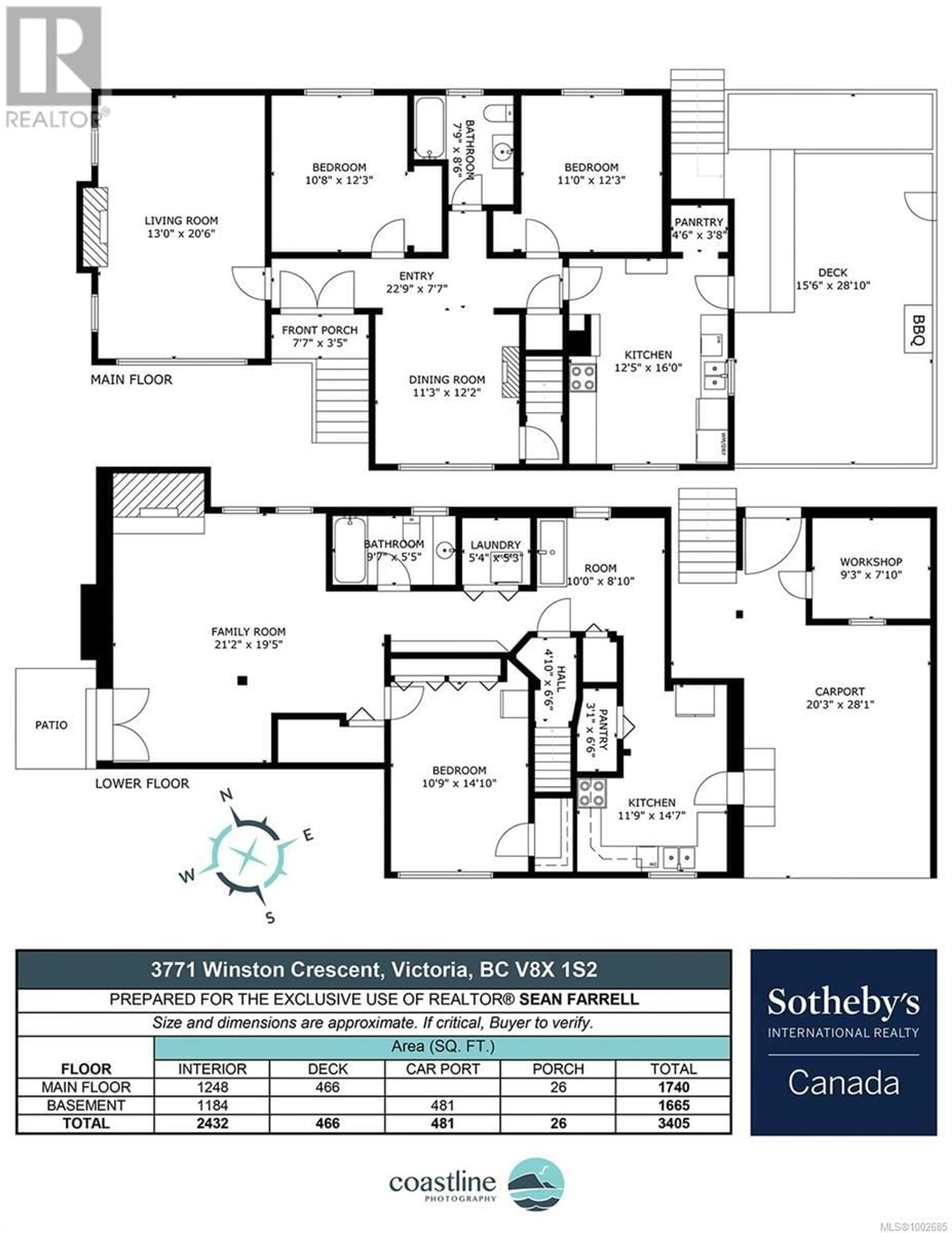 Floor plan for 3771 WINSTON CRESCENT, Saanich British Columbia V8X1S2