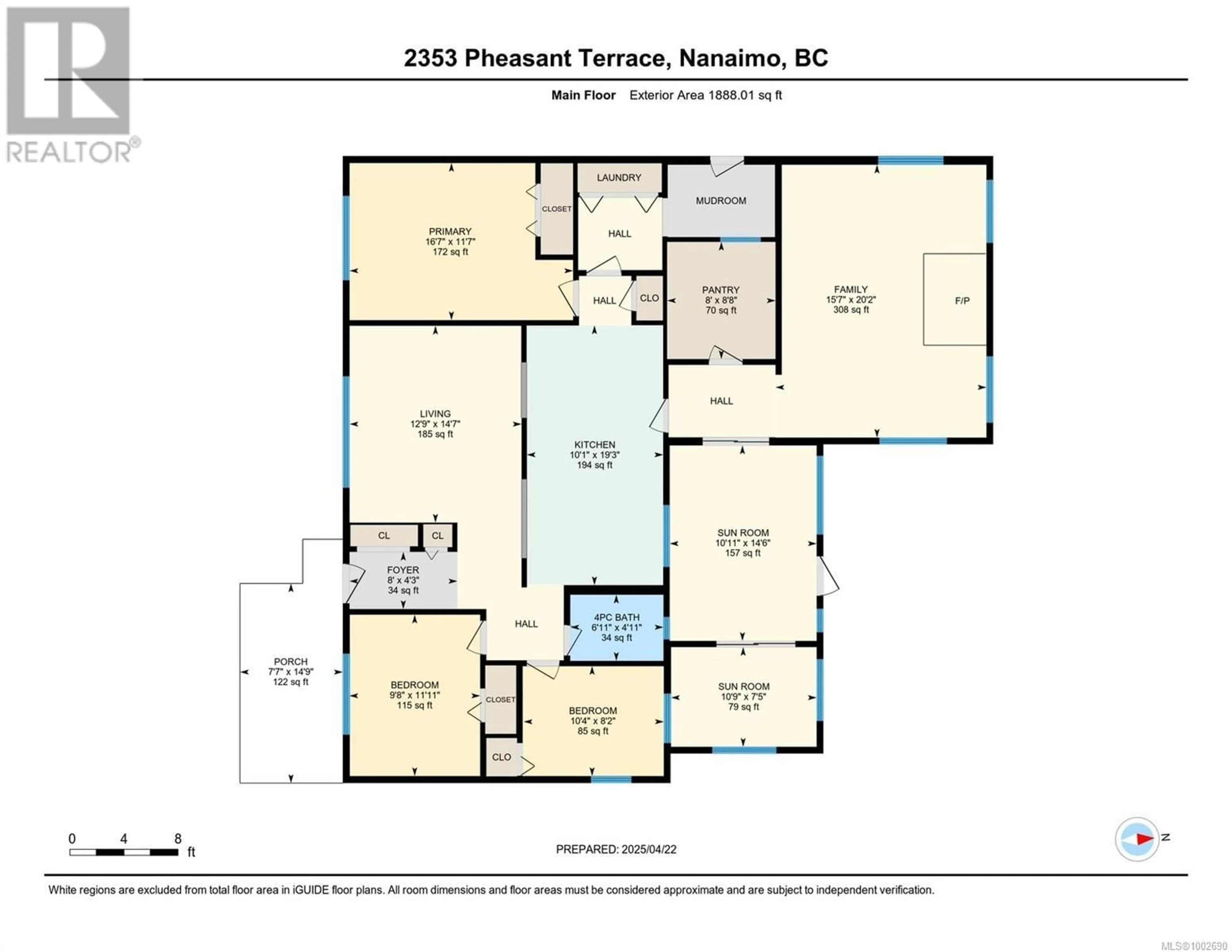 Floor plan for 2353 PHEASANT TERRACE, Nanaimo British Columbia V9T3P7