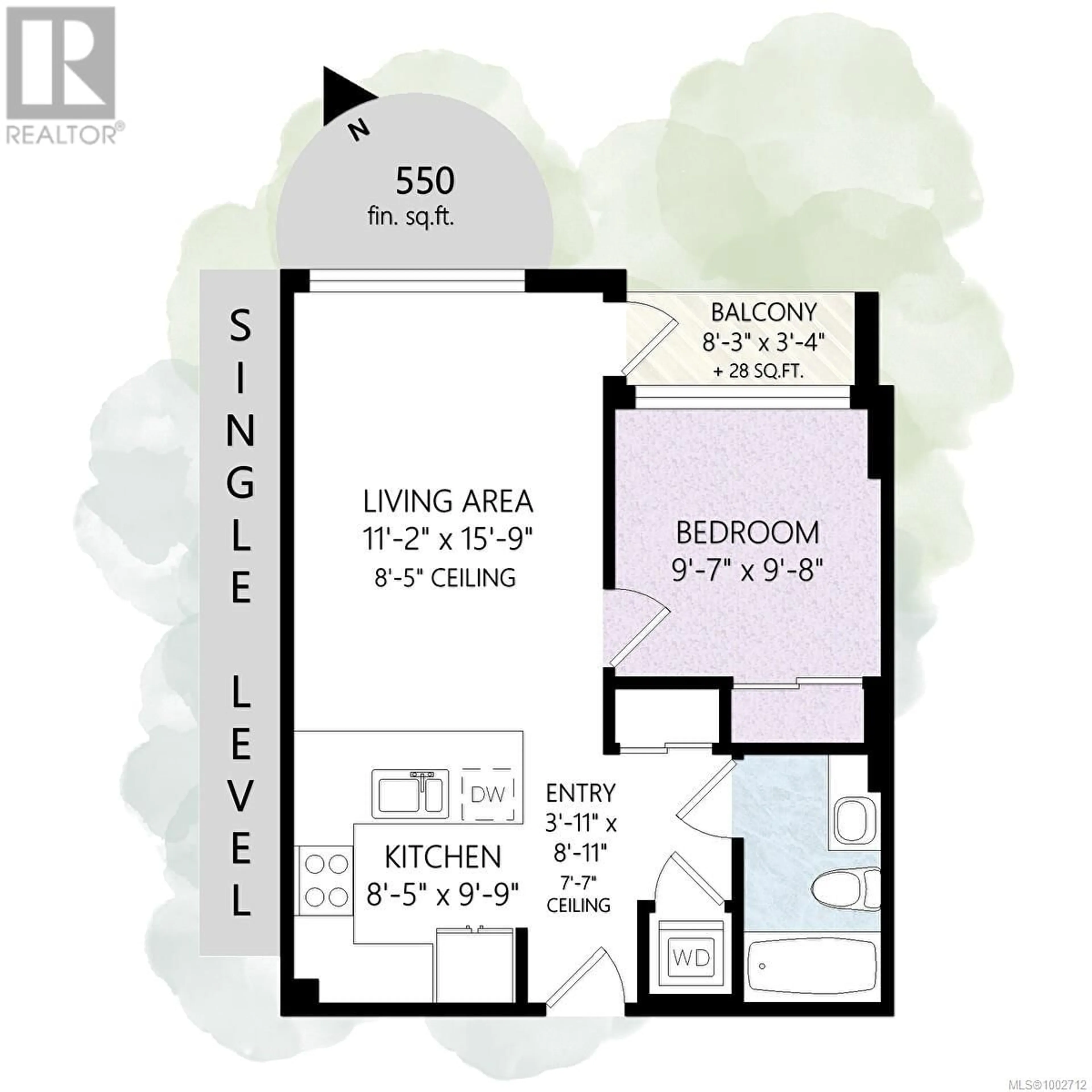 Floor plan for 404 - 646 MICHIGAN STREET, Victoria British Columbia V8V0B7