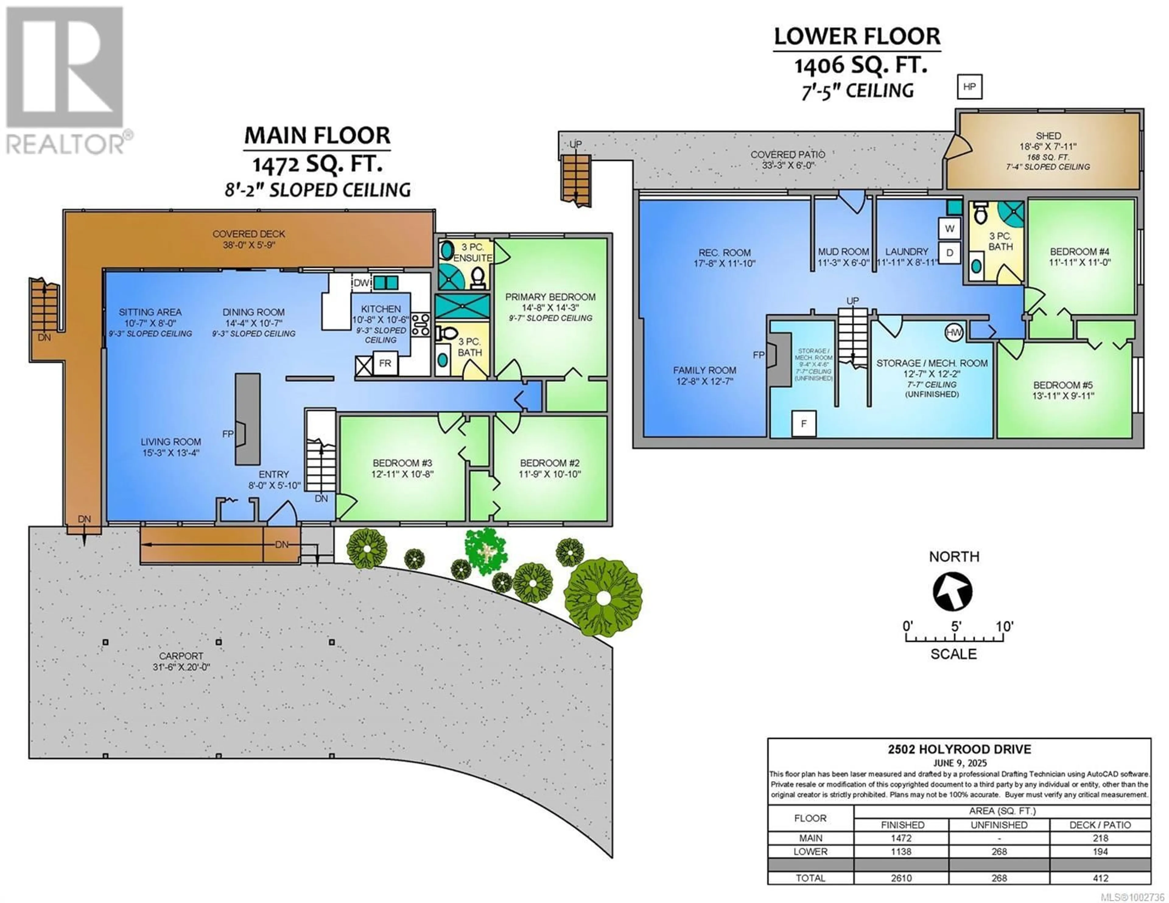 Floor plan for 2502 HOLYROOD DRIVE, Nanaimo British Columbia V9S4K9