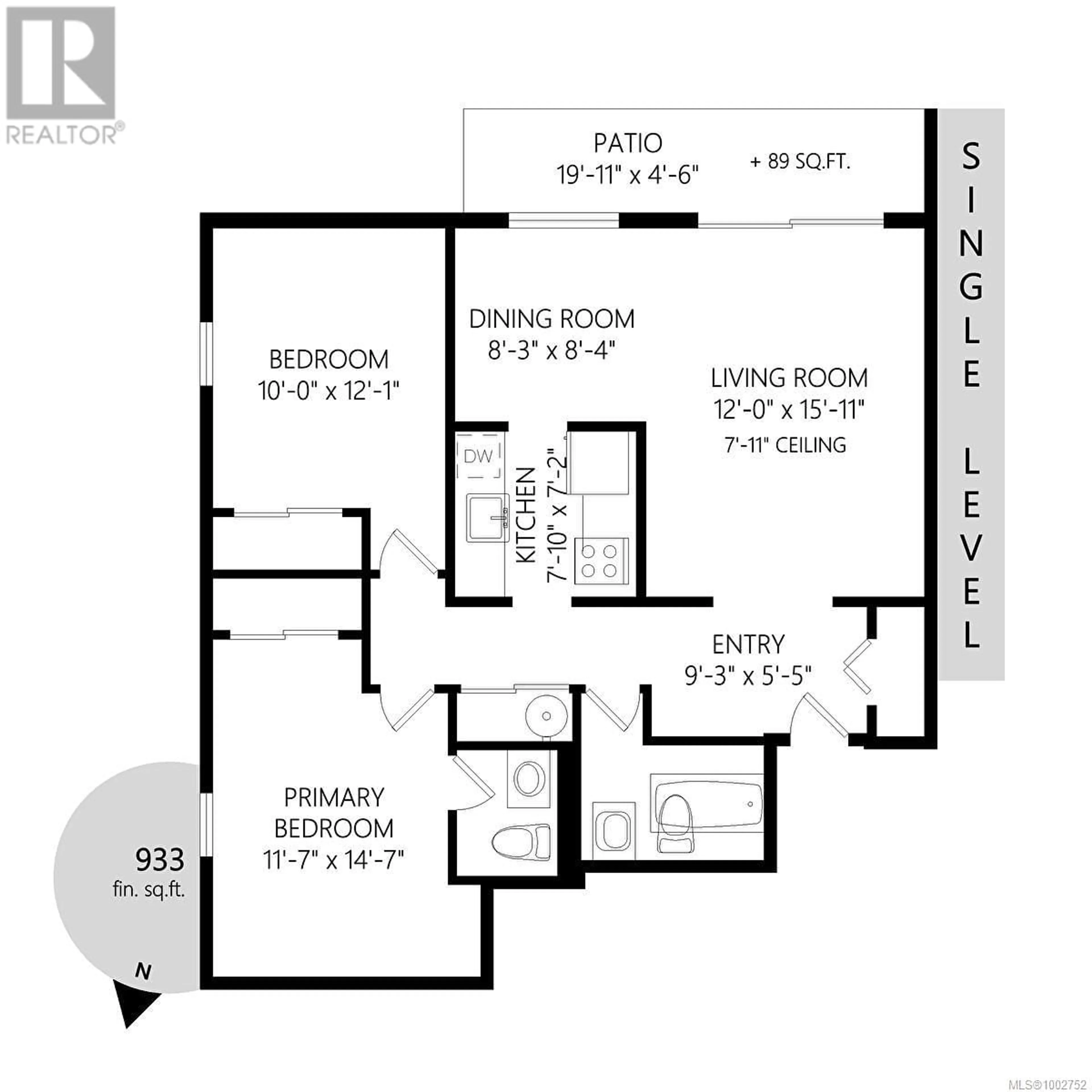 Floor plan for 117 - 900 TOLMIE AVENUE, Saanich British Columbia V8X3W6