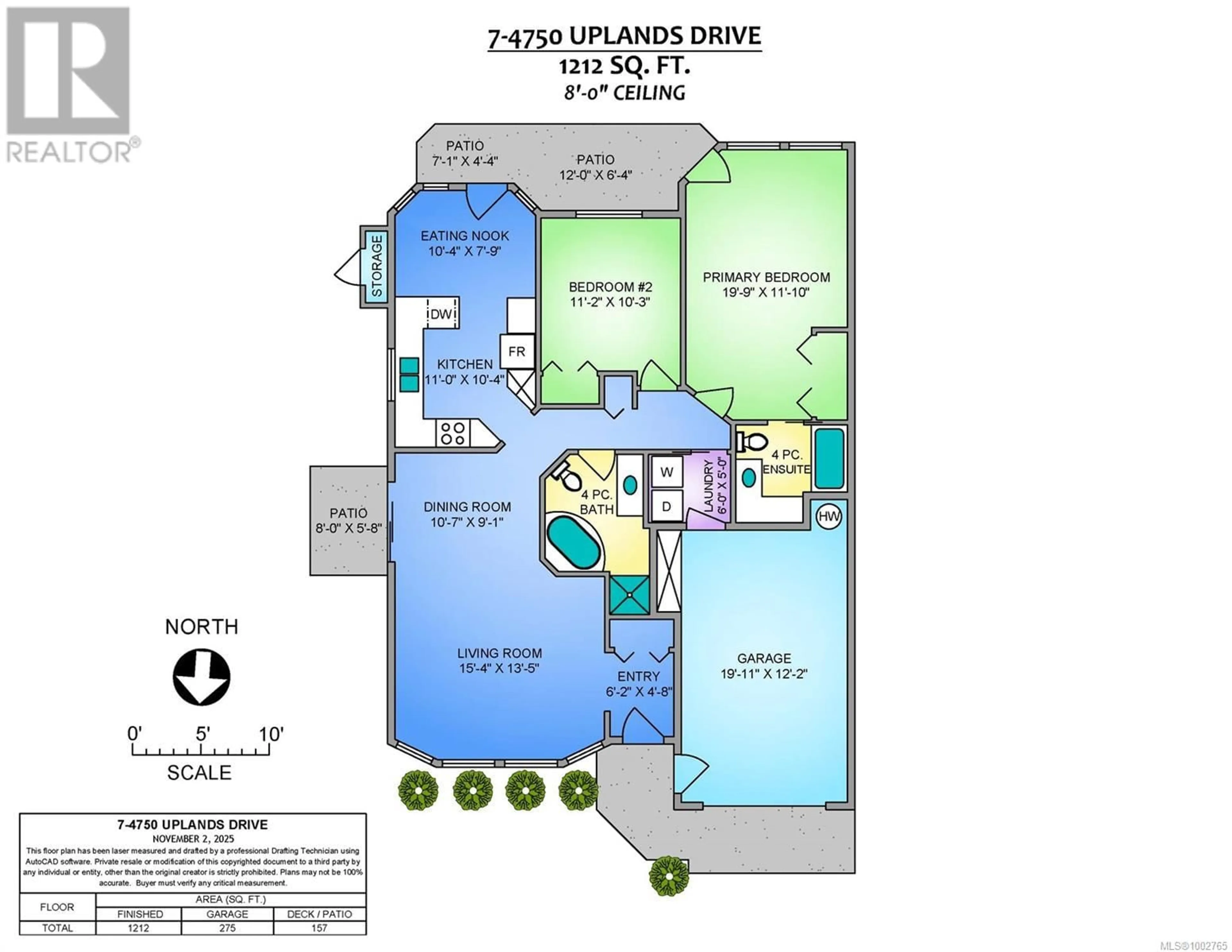 Floor plan for 7 - 4750 UPLANDS DRIVE, Nanaimo British Columbia V9T5V1