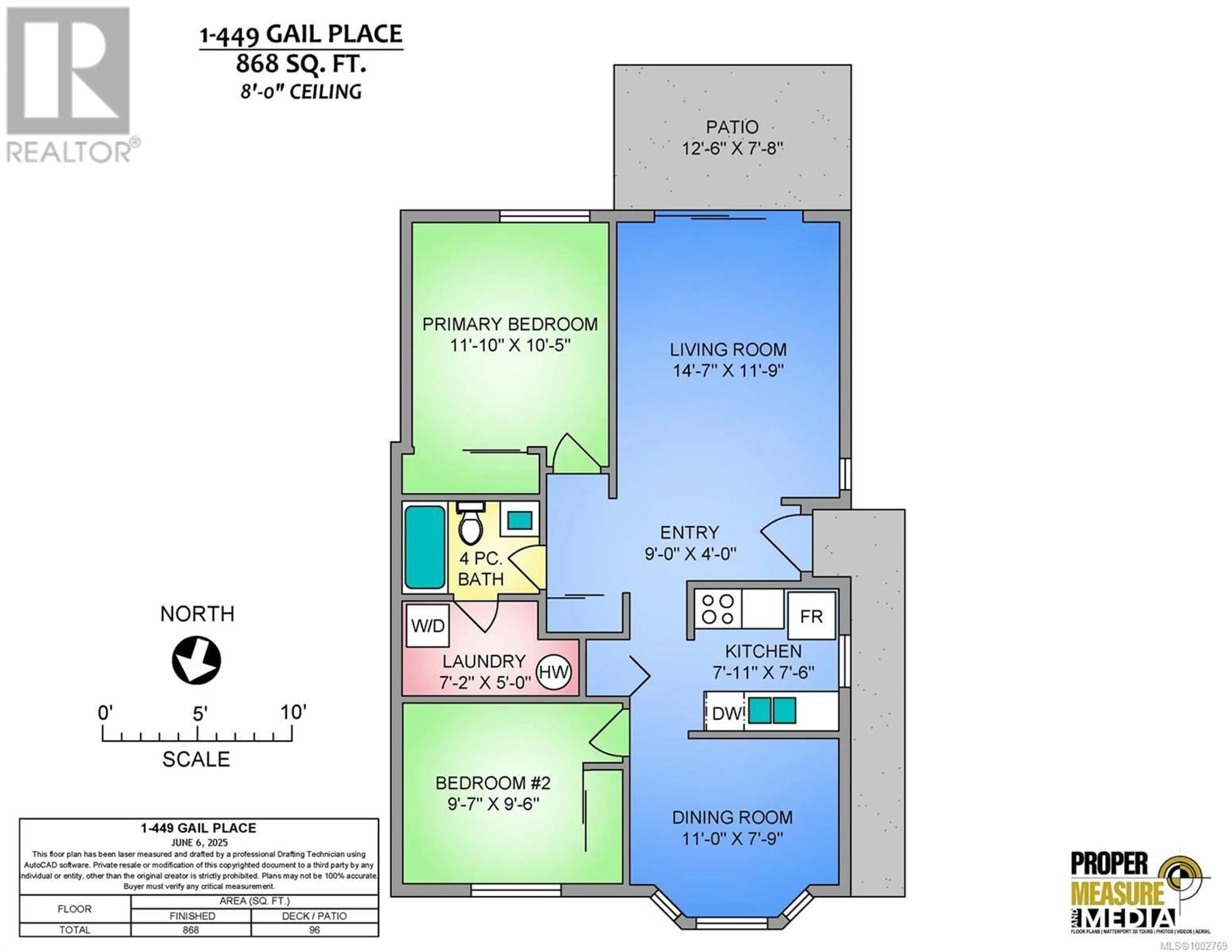 Floor plan for 1 - 449 GAIL PLACE, Nanaimo British Columbia V9R5W4