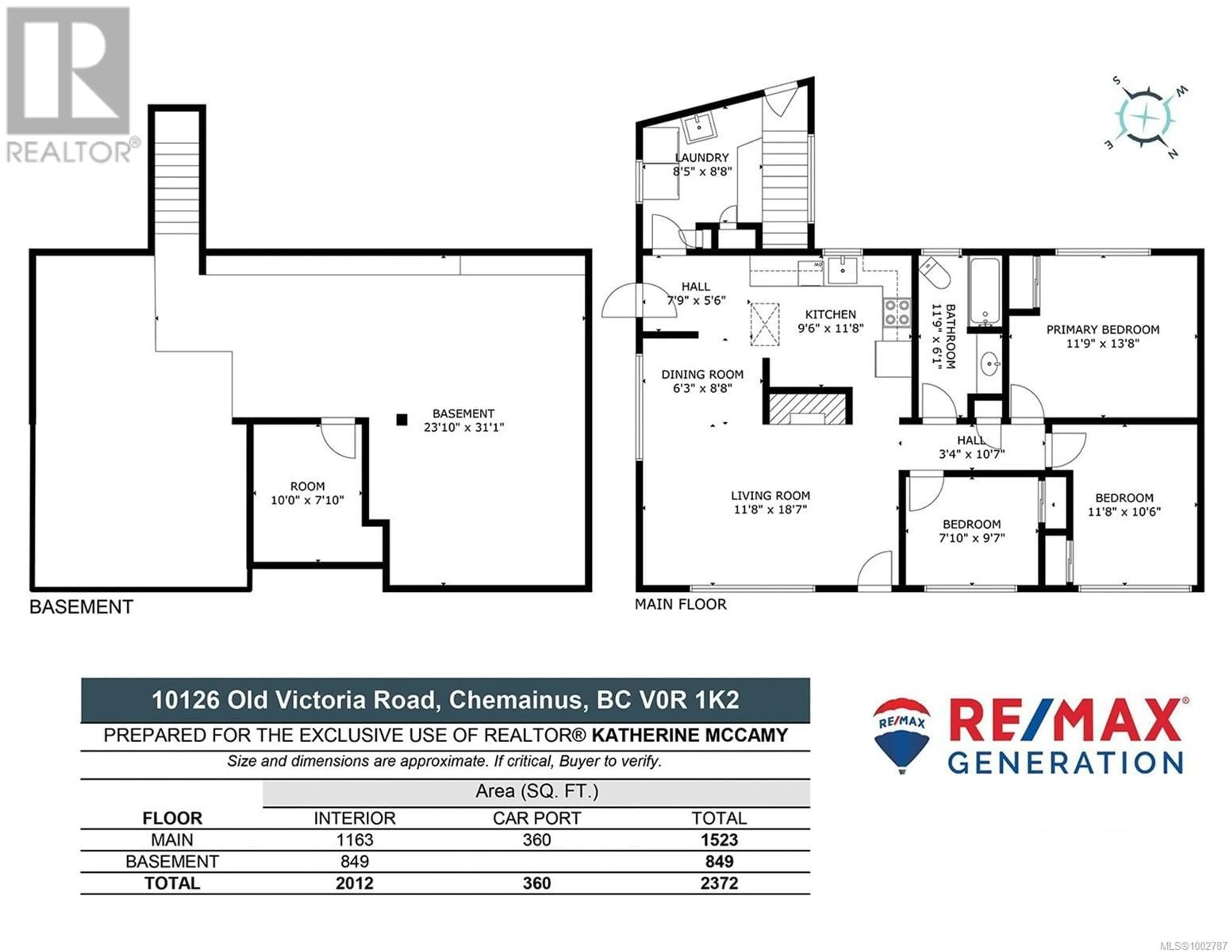 Floor plan for 10126 OLD VICTORIA ROAD SOUTHWEST, Chemainus British Columbia V0R1K2