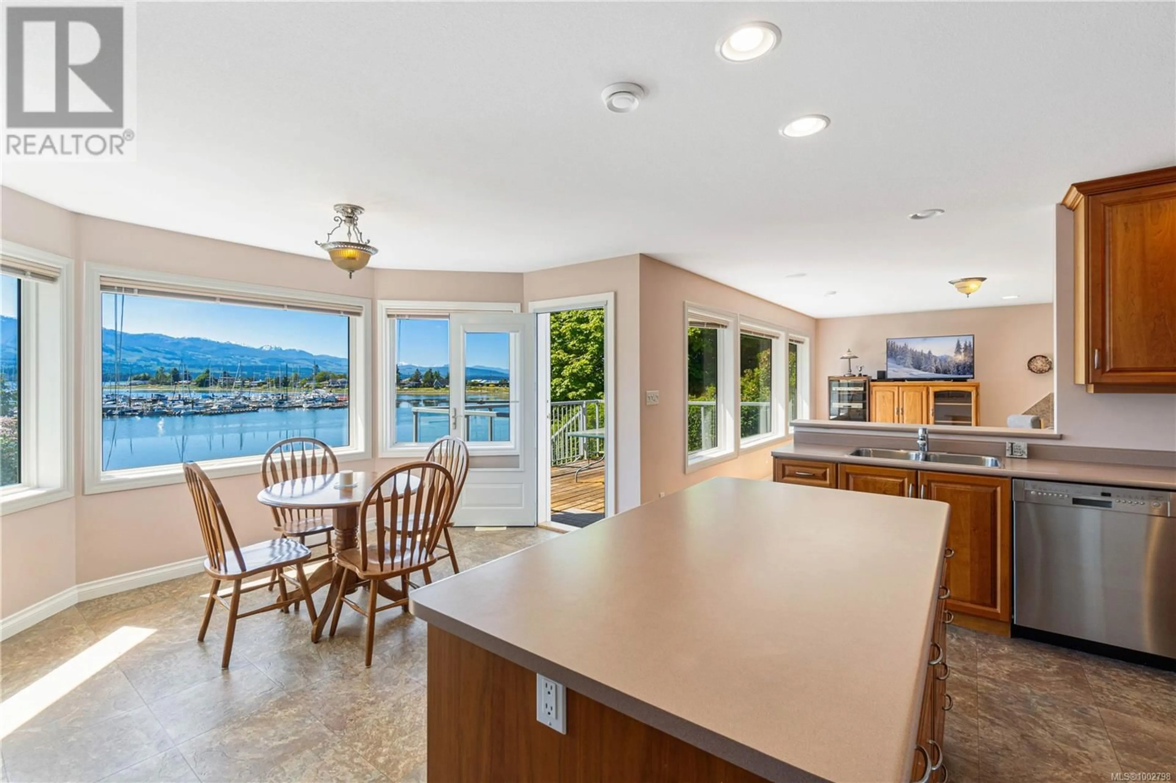 Open concept kitchen, ceramic/tile floor for 5384 DEEP BAY DRIVE, Bowser British Columbia V0R1G0