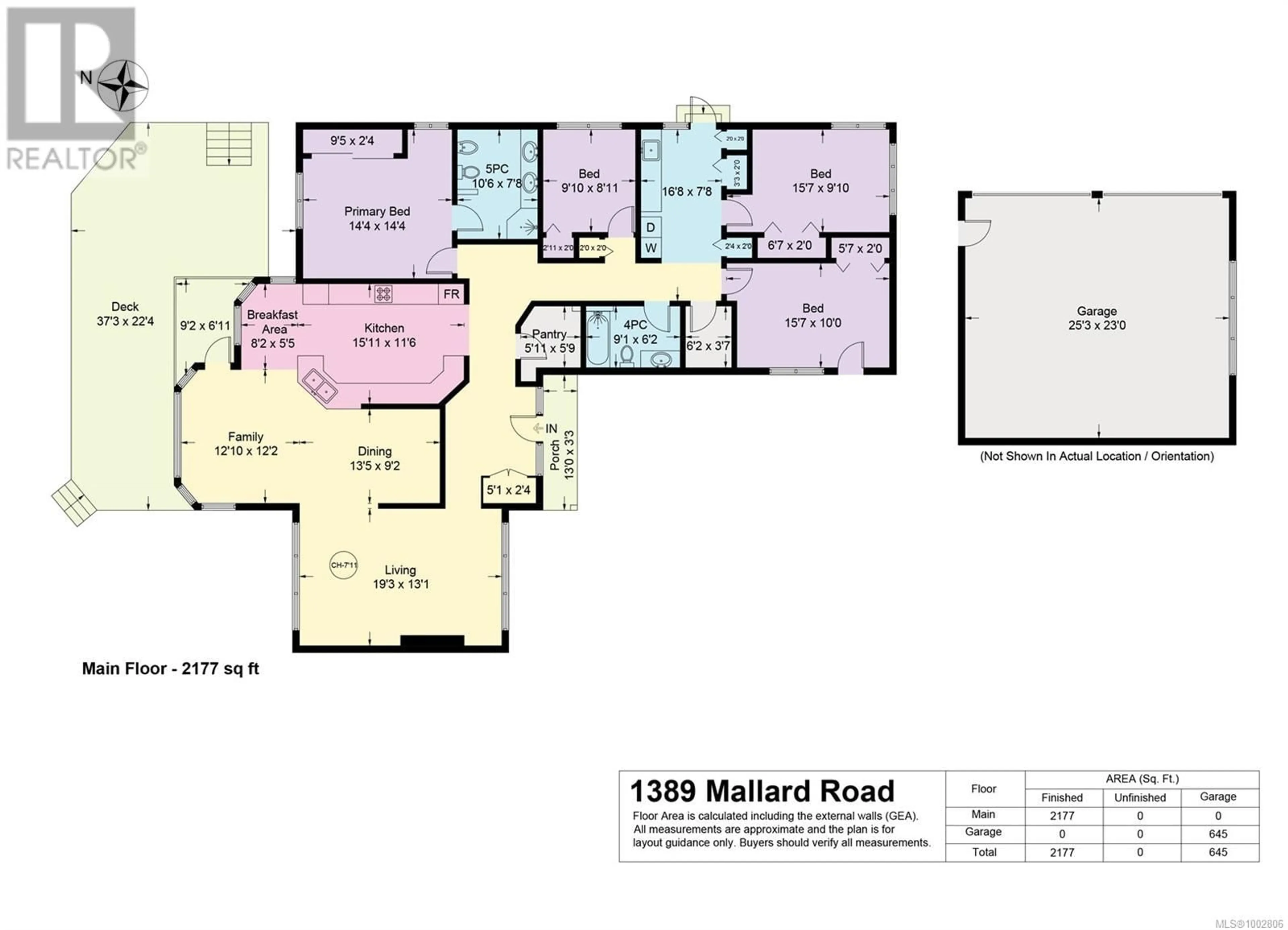 Floor plan for 1389 MALLARD ROAD, Parksville British Columbia V9P2A3