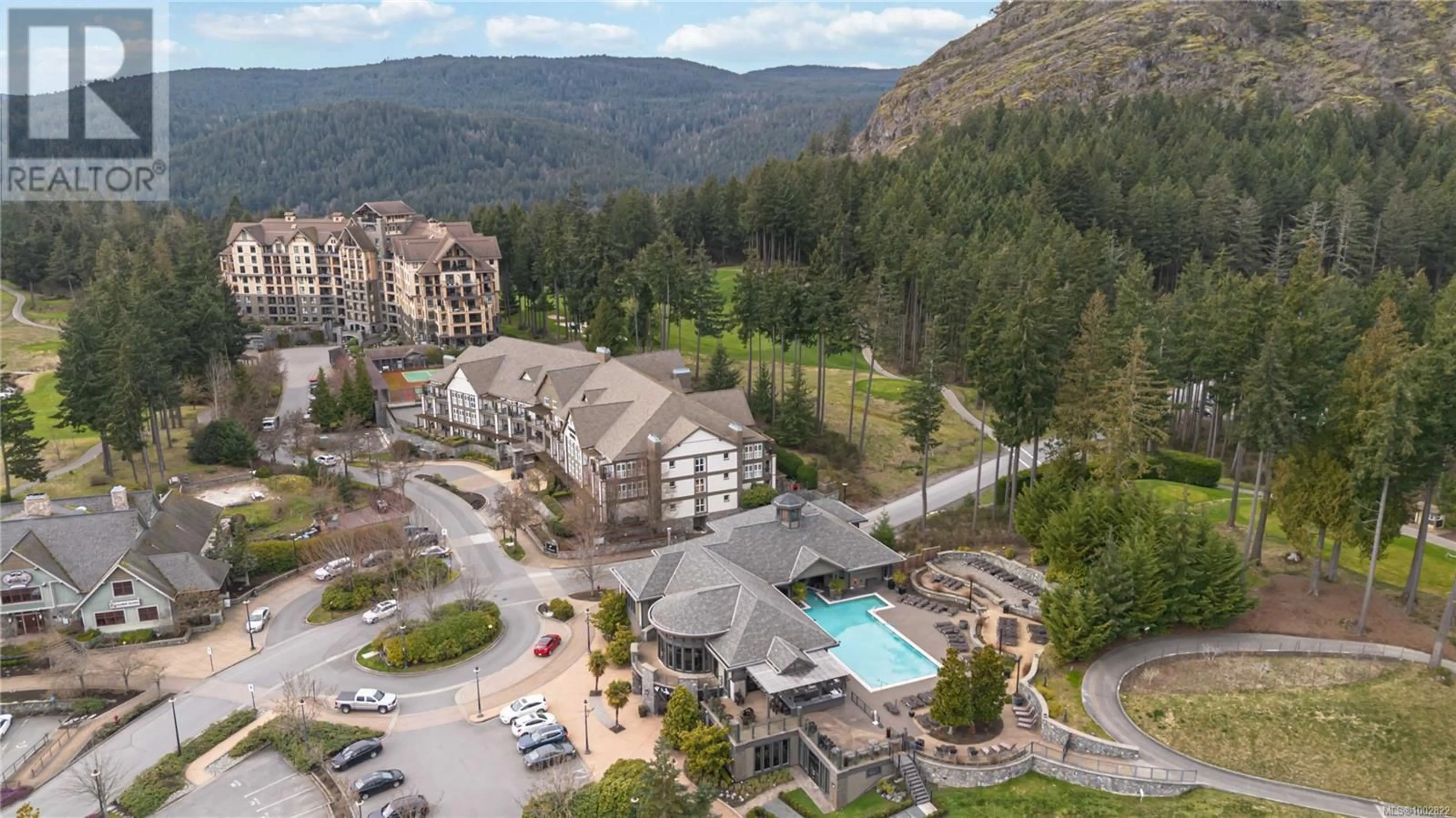 A pic from outside/outdoor area/front of a property/back of a property/a pic from drone, mountain view for 419 - 1400 LYNBURNE PLACE, Langford British Columbia V9B0A4