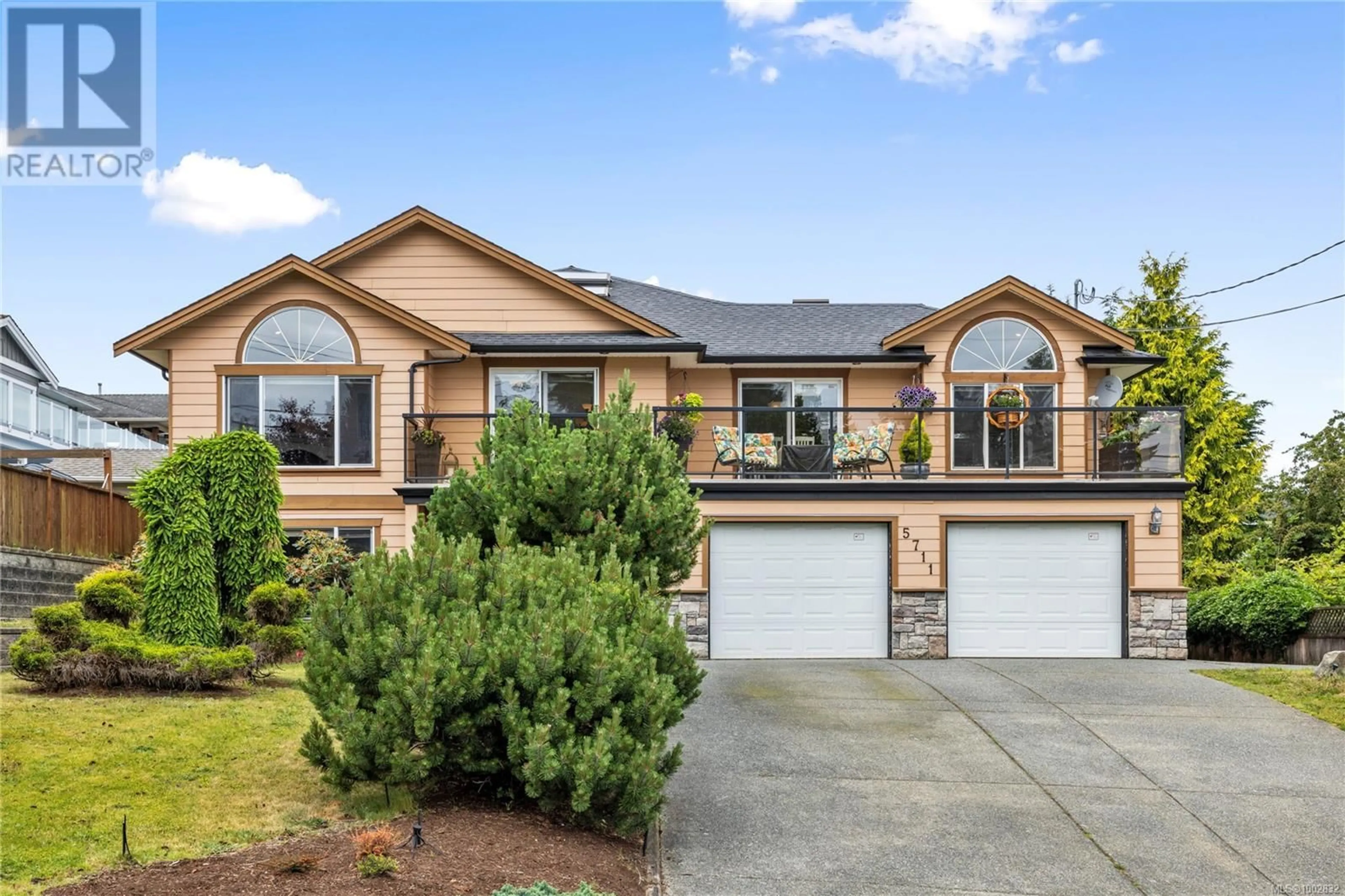 Home with vinyl exterior material, street for 5711 NORASEA ROAD, Nanaimo British Columbia V9V1G6