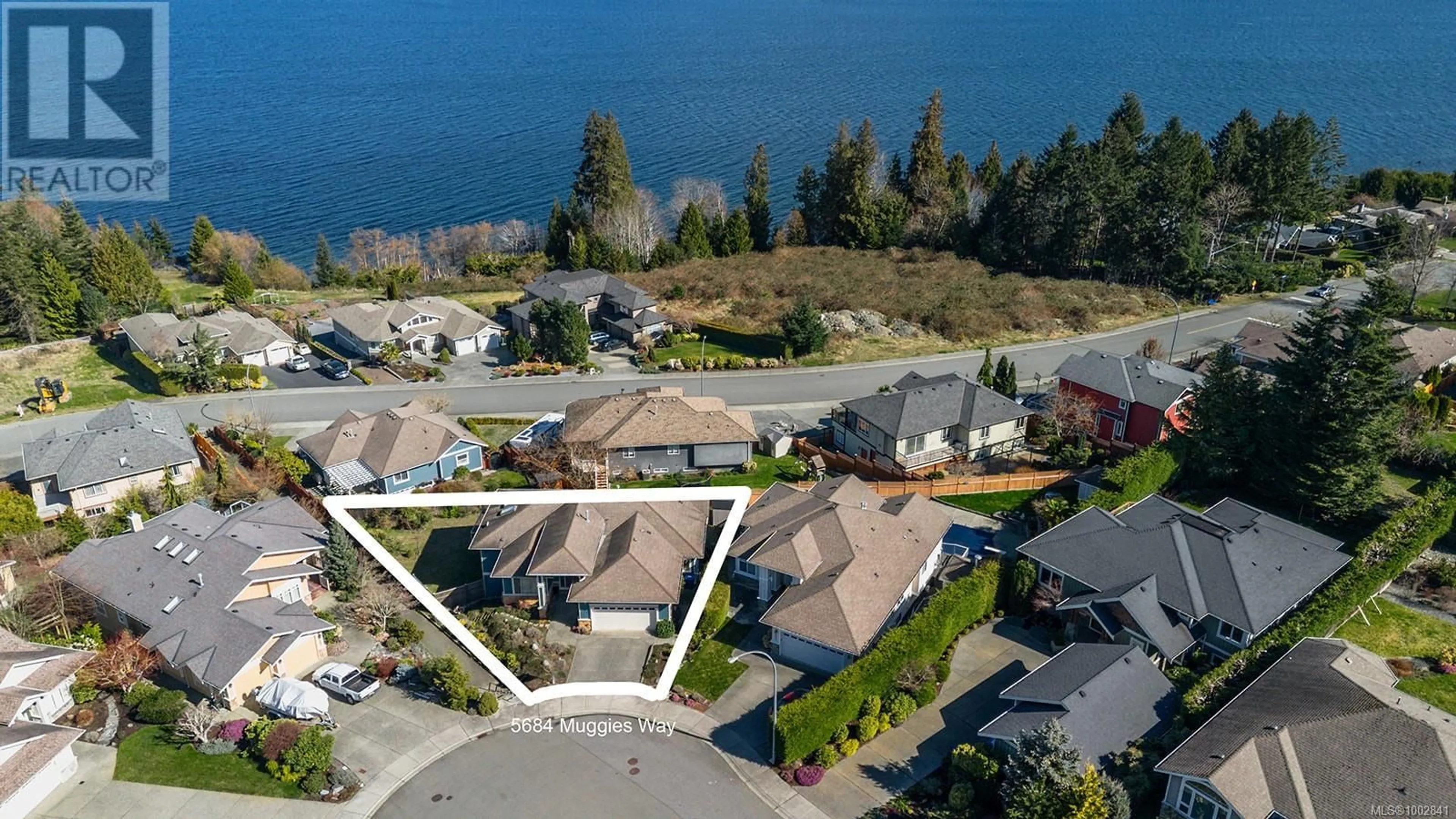 A pic from outside/outdoor area/front of a property/back of a property/a pic from drone, water/lake/river/ocean view for 5684 MUGGIES WAY, Nanaimo British Columbia V9V1W2