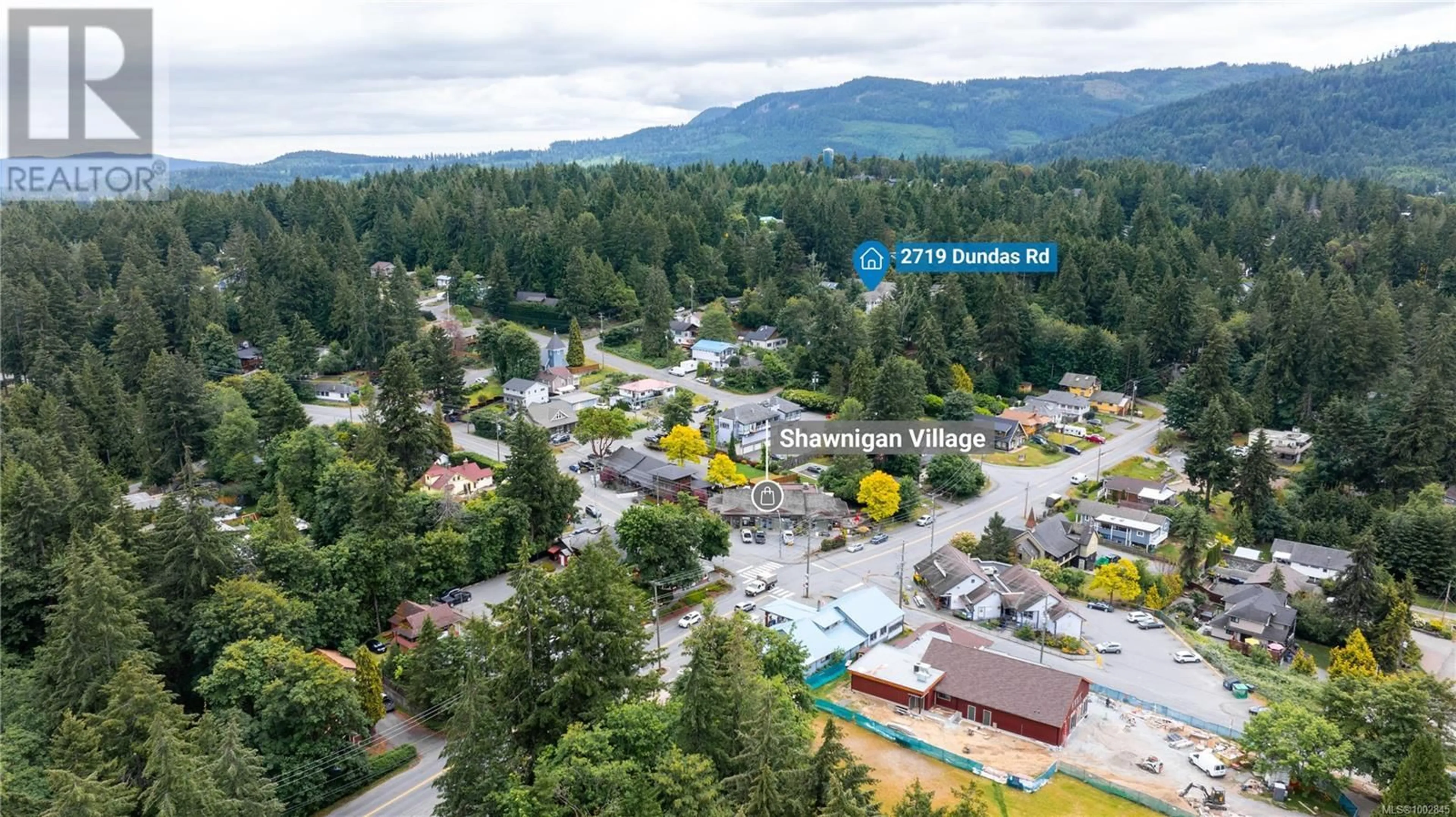 A pic from outside/outdoor area/front of a property/back of a property/a pic from drone, mountain view for 2719 DUNDAS ROAD, Shawnigan Lake British Columbia V0R2W0