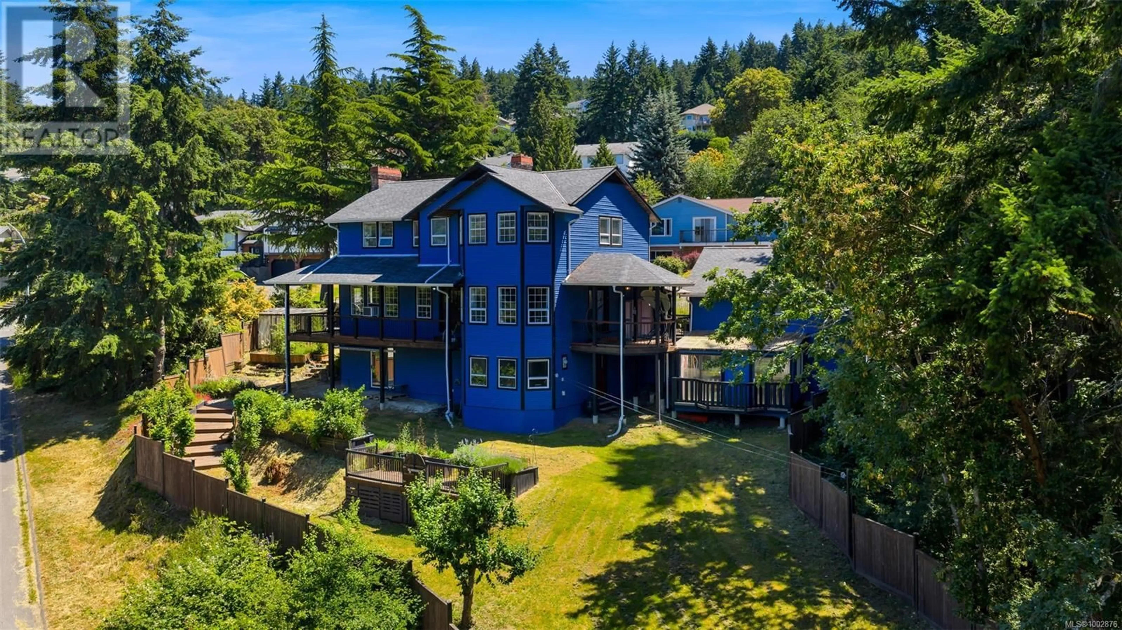 A pic from outside/outdoor area/front of a property/back of a property/a pic from drone, water/lake/river/ocean view for 1437 BELCARRA ROAD, Duncan British Columbia V9L5P2