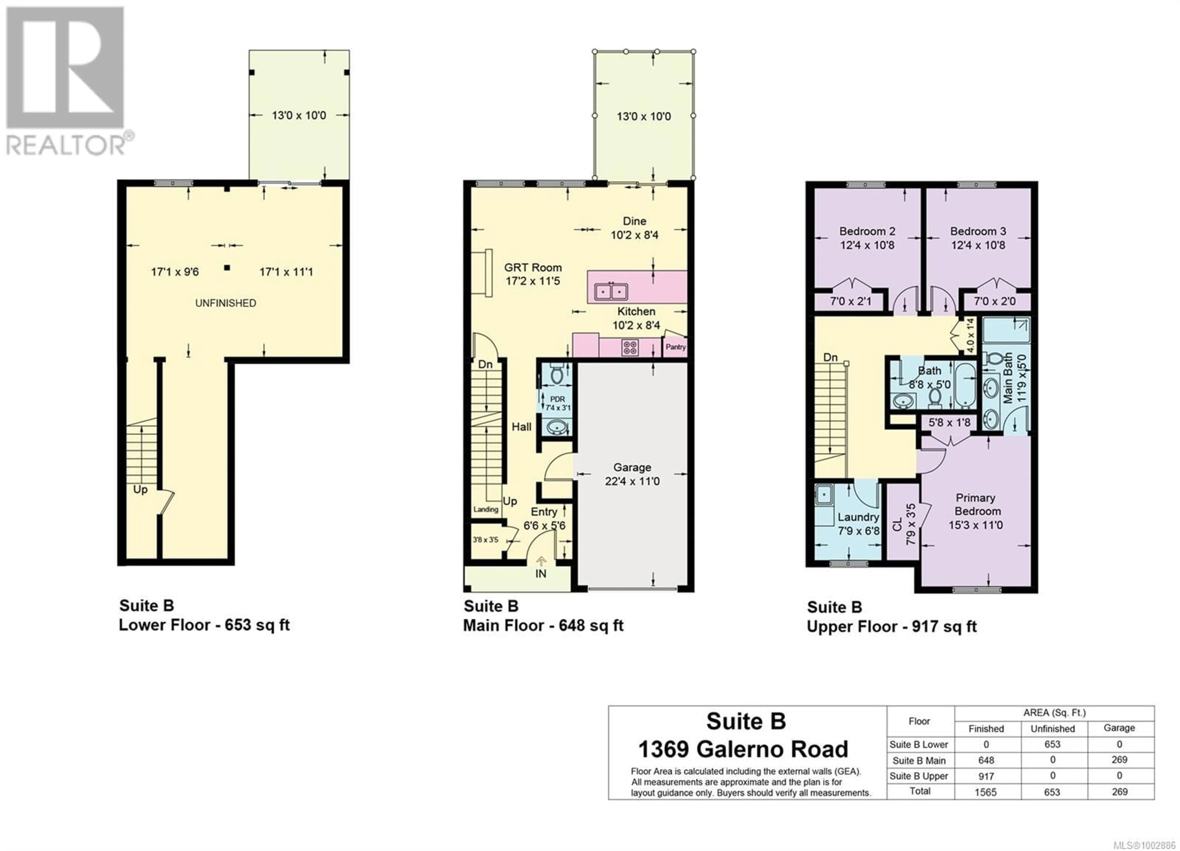Floor plan for B - 1373 GALERNO ROAD, Campbell River British Columbia V9W1J8