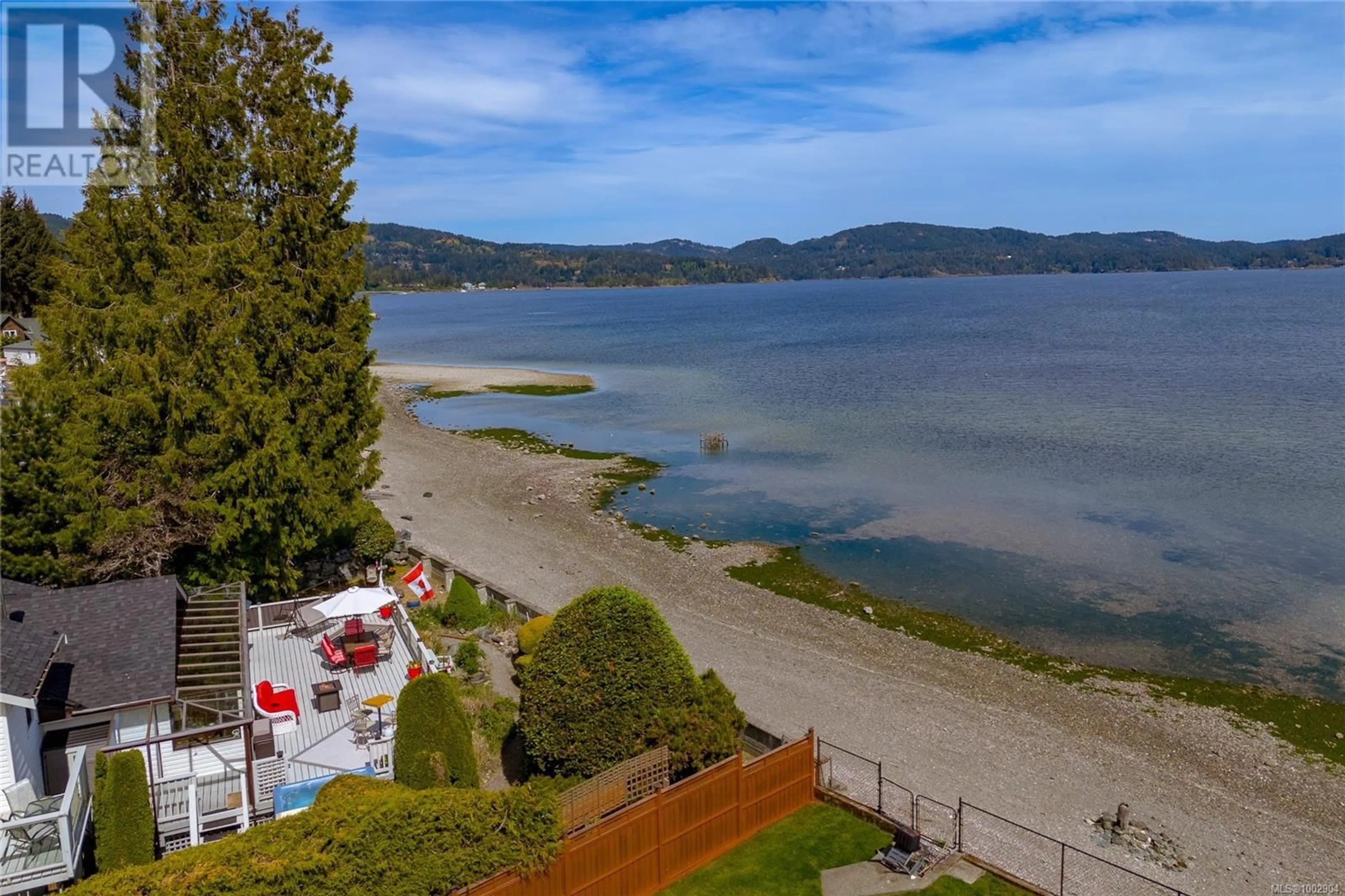 A pic from outside/outdoor area/front of a property/back of a property/a pic from drone, water/lake/river/ocean view for 1937 KALTASIN ROAD, Sooke British Columbia V9Z0B2