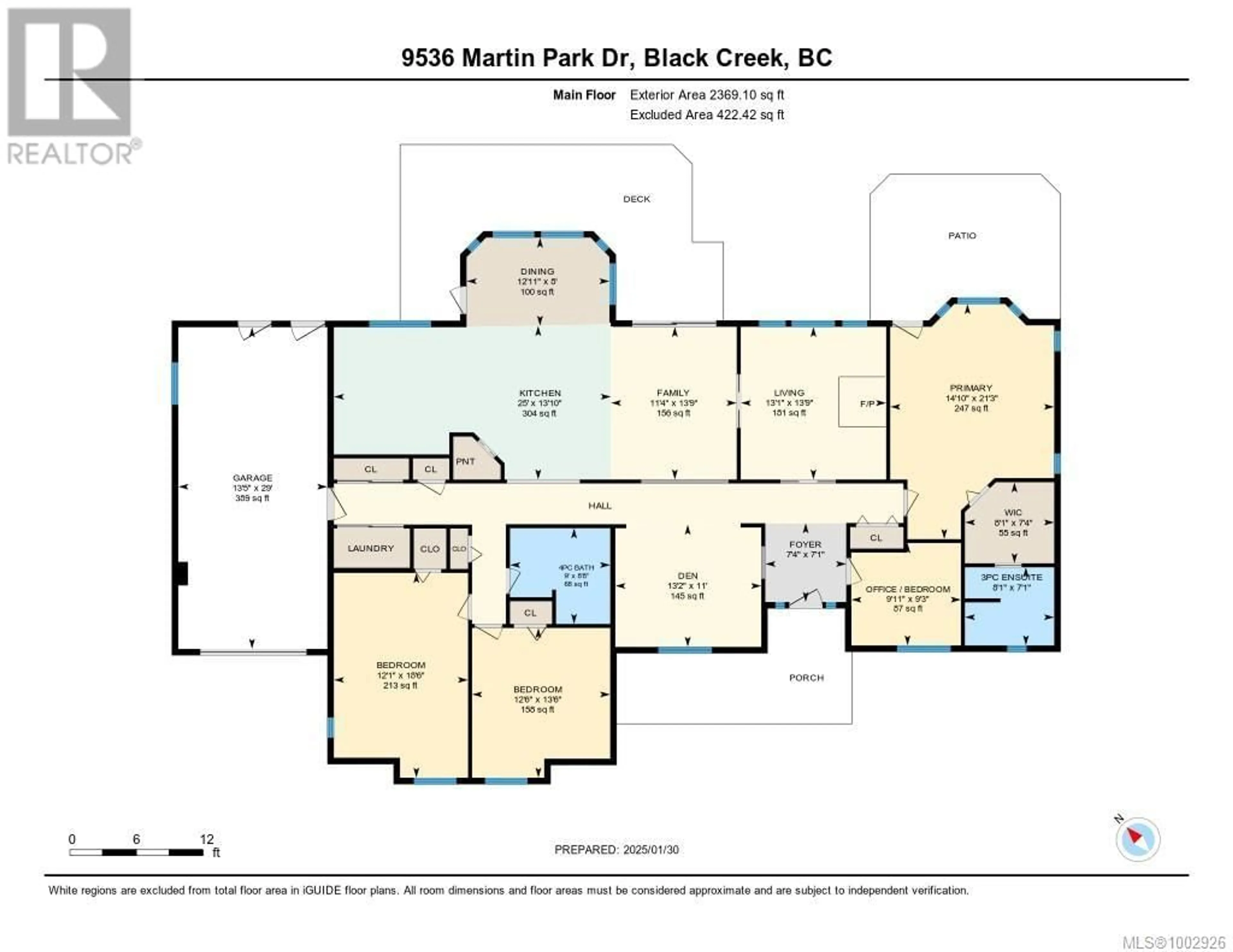 Floor plan for 9536 MARTIN PARK DRIVE, Black Creek British Columbia V9J1C3
