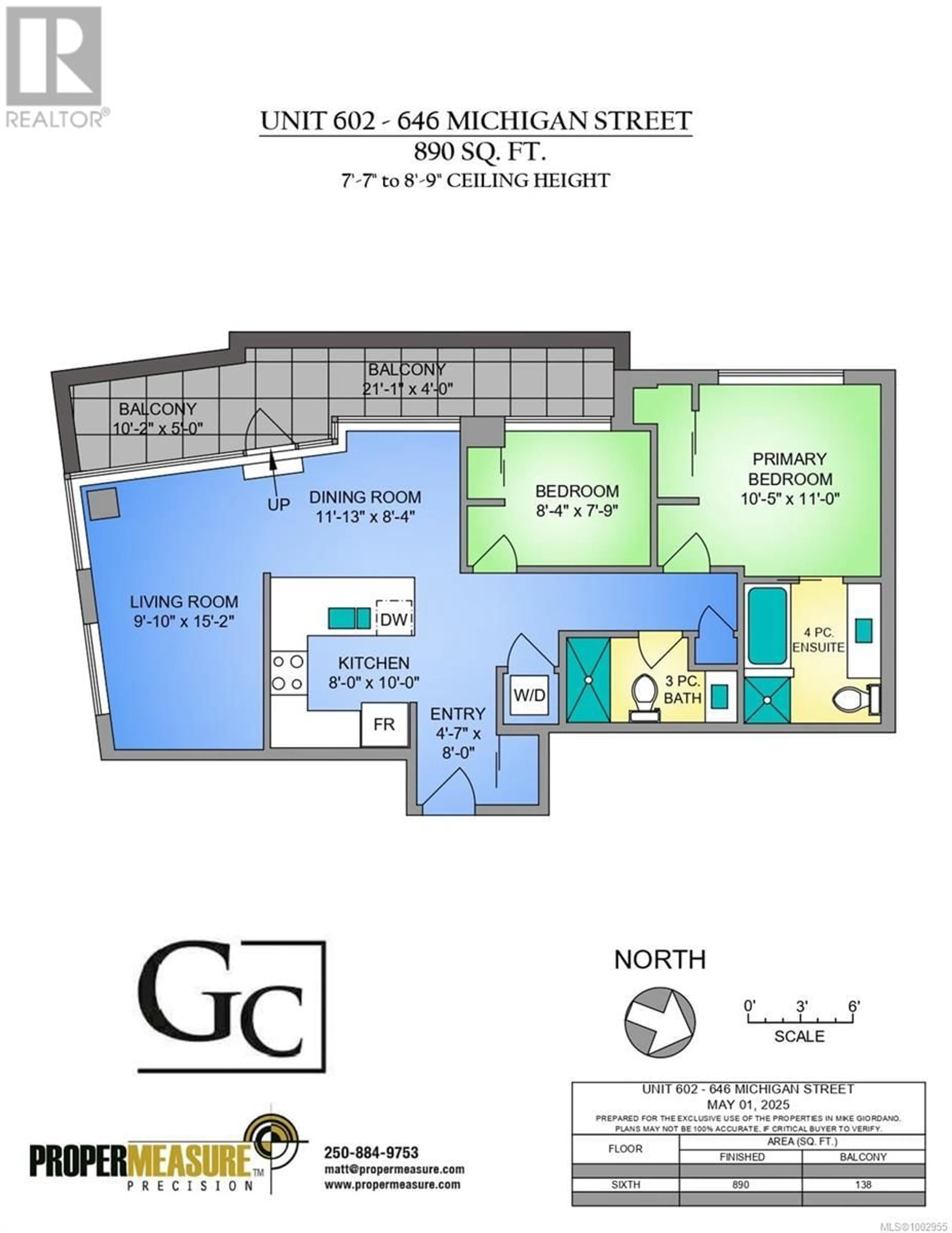 Floor plan for 602 - 646 MICHIGAN STREET, Victoria British Columbia V8V0B7