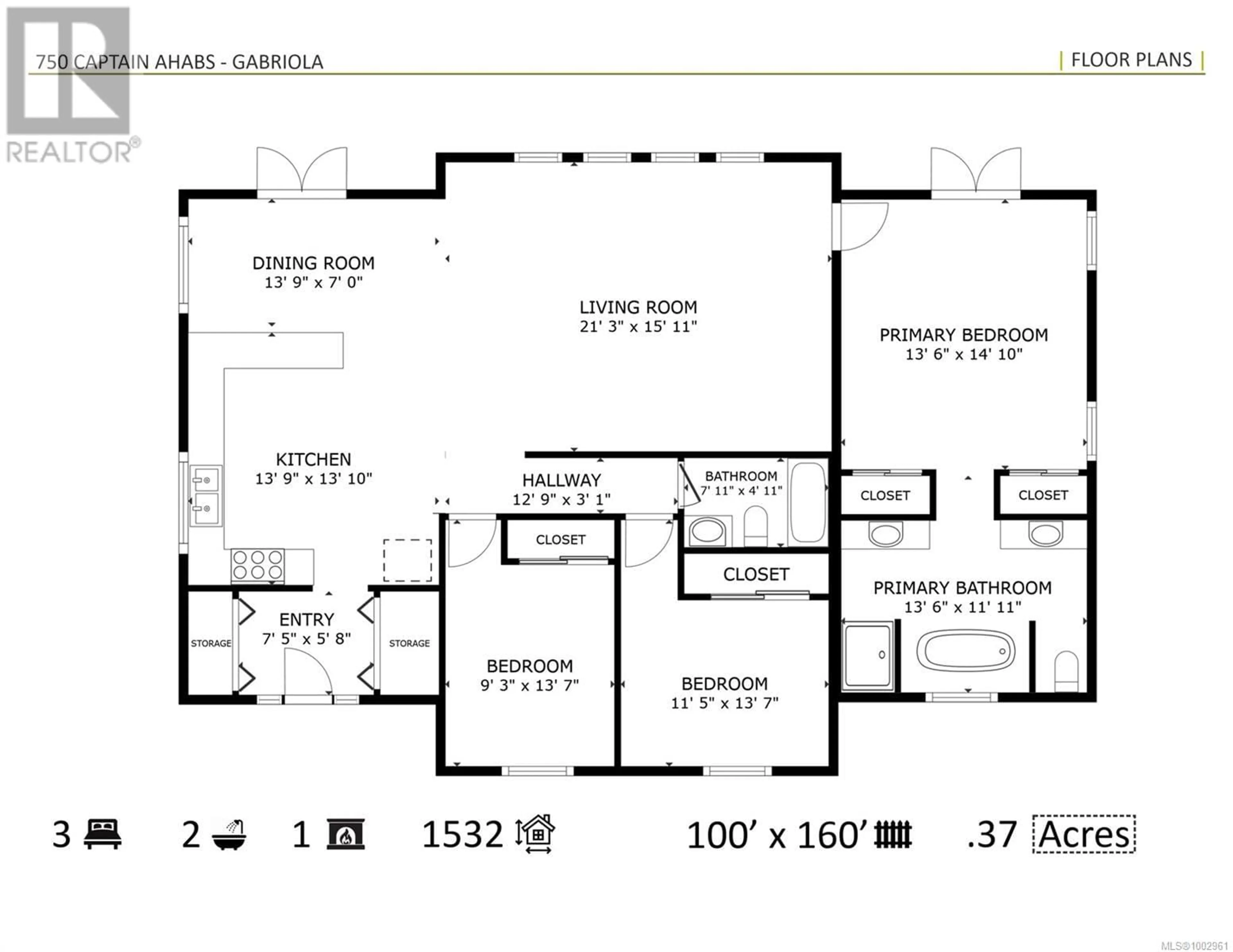 Floor plan for 750 CAPTAIN AHAB'S TERRACE, Gabriola Island British Columbia V0R1X5