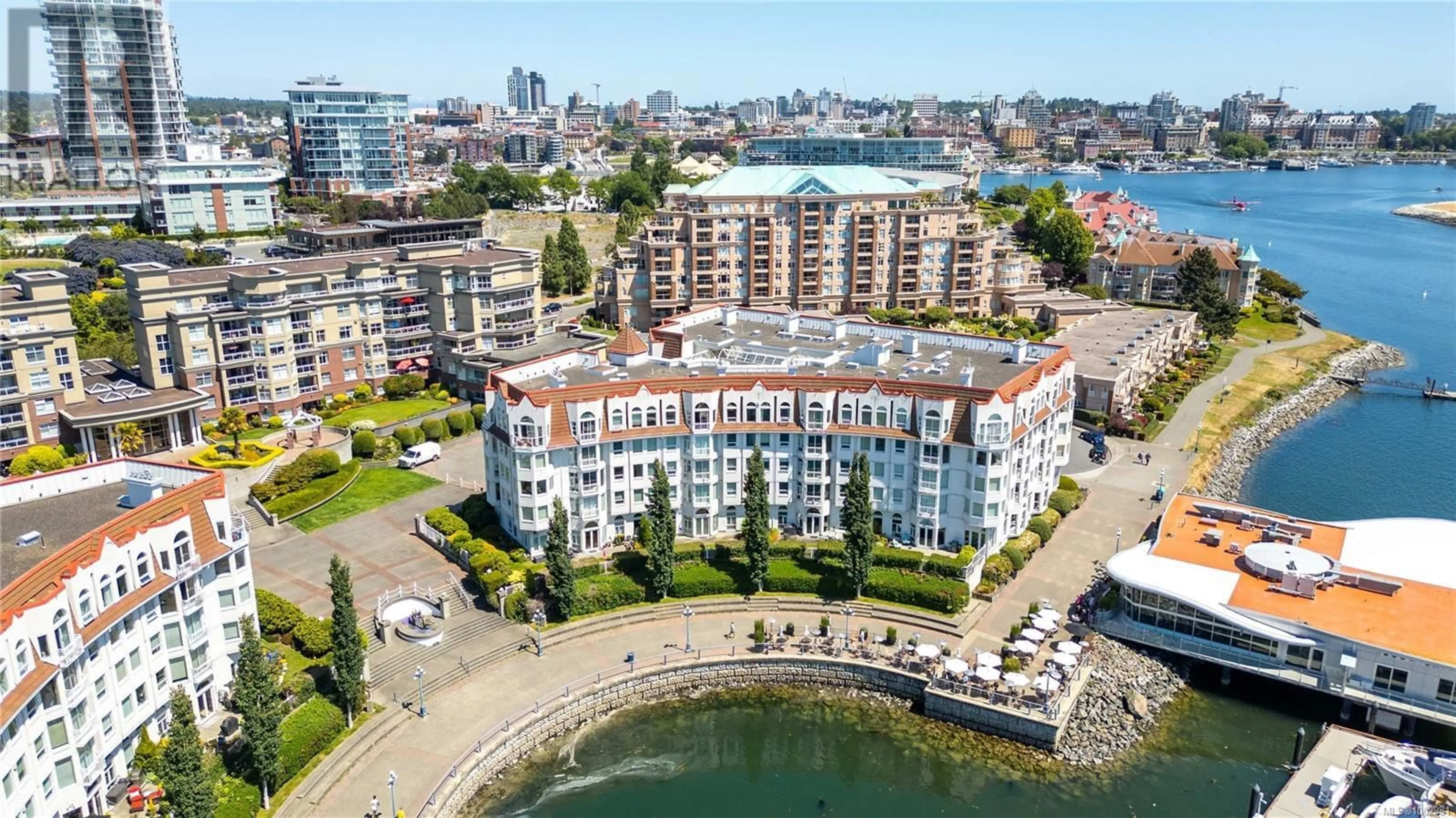 A pic from outside/outdoor area/front of a property/back of a property/a pic from drone, water/lake/river/ocean view for 310 - 10 PAUL KANE PLACE, Victoria British Columbia V9A7J8