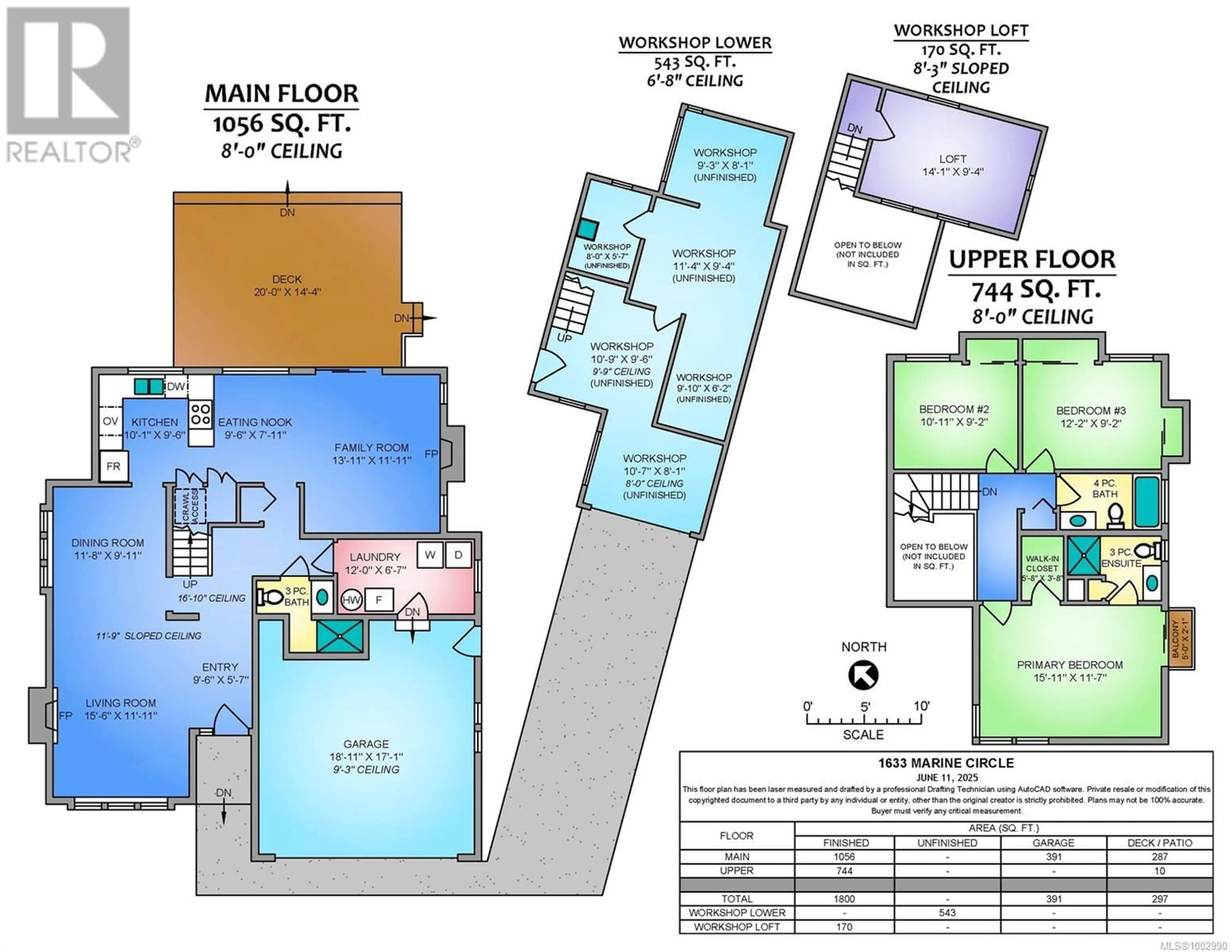Floor plan for 1633 MARINE CIRCLE, French Creek British Columbia V9P1Y7