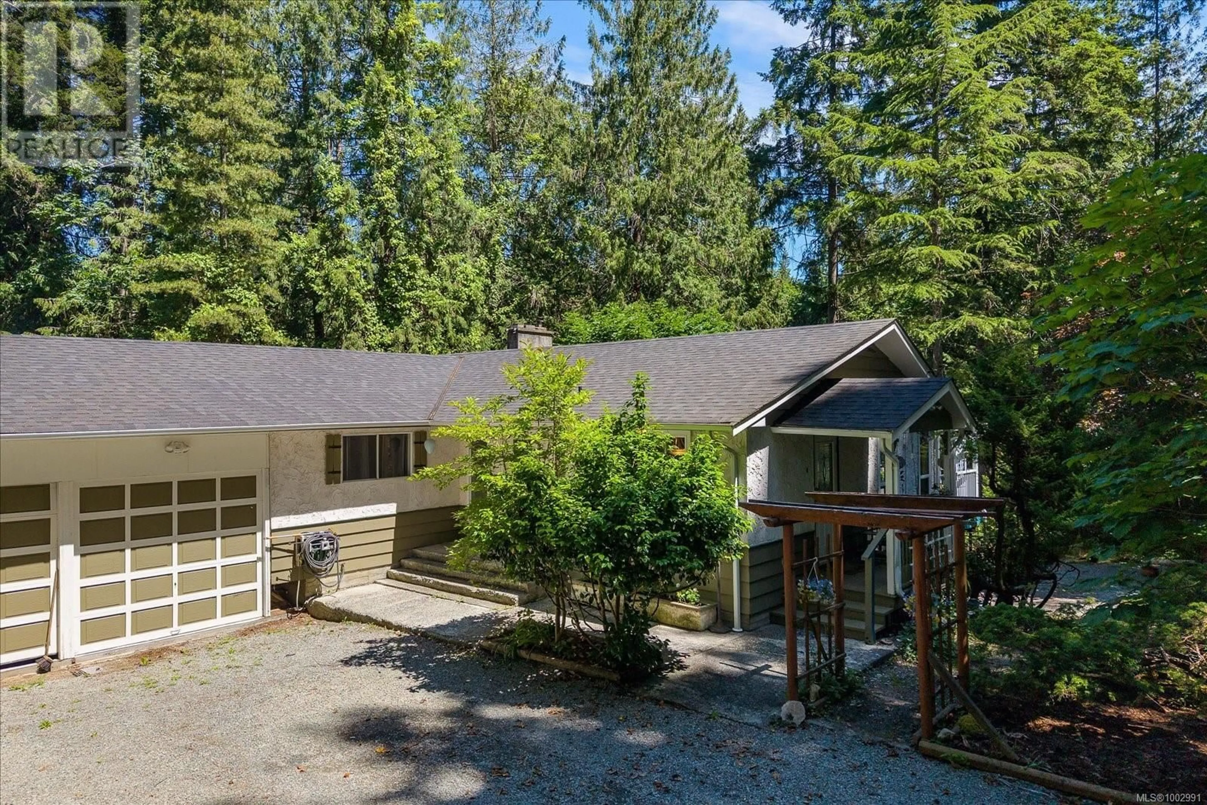 A pic from outside/outdoor area/front of a property/back of a property/a pic from drone, forest/trees view for 2470 HOLDEN CORSO ROAD, Nanaimo British Columbia V9X1M7