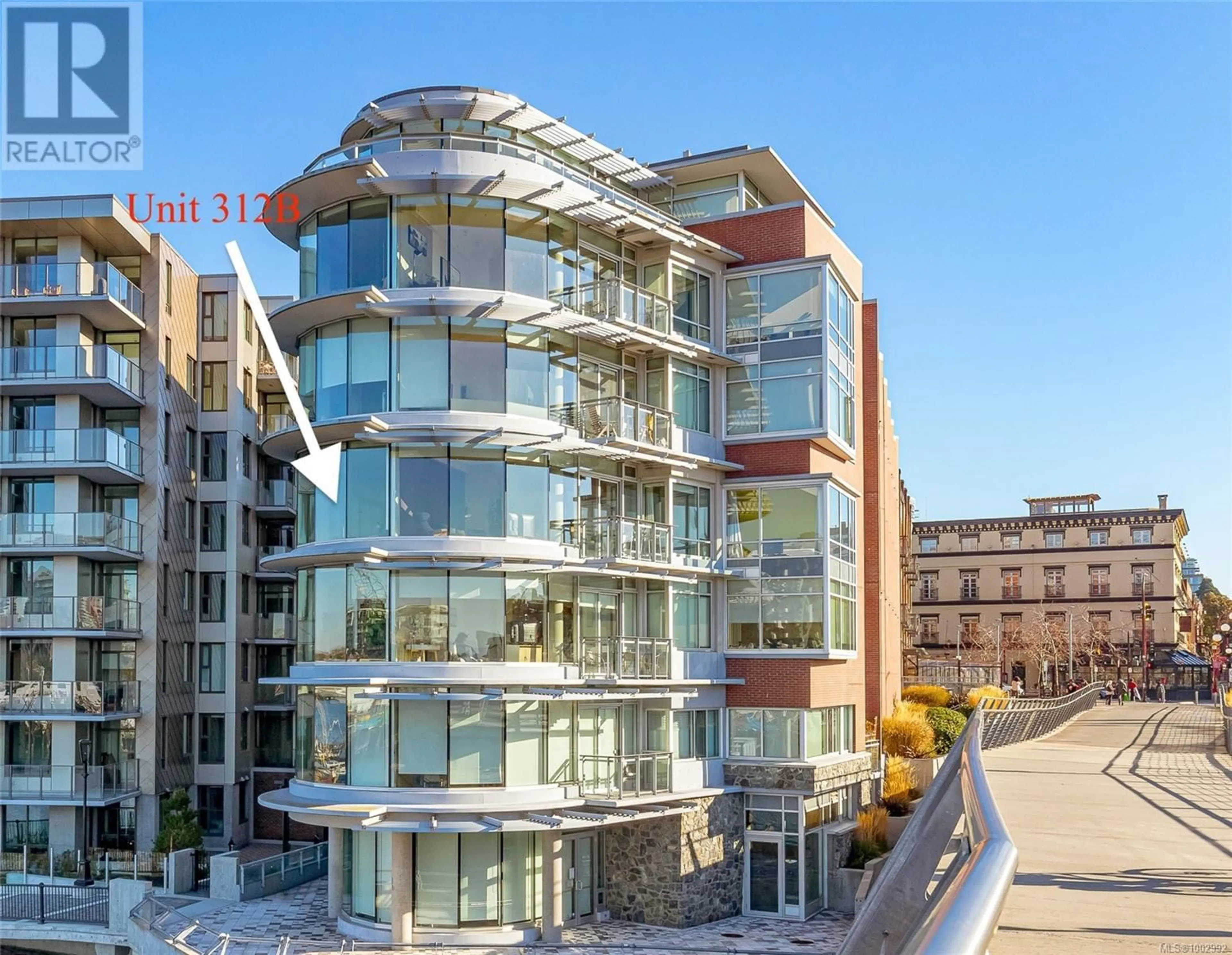 A pic from outside/outdoor area/front of a property/back of a property/a pic from drone, unknown for 312B - 456 PANDORA AVENUE, Victoria British Columbia V8W0E3