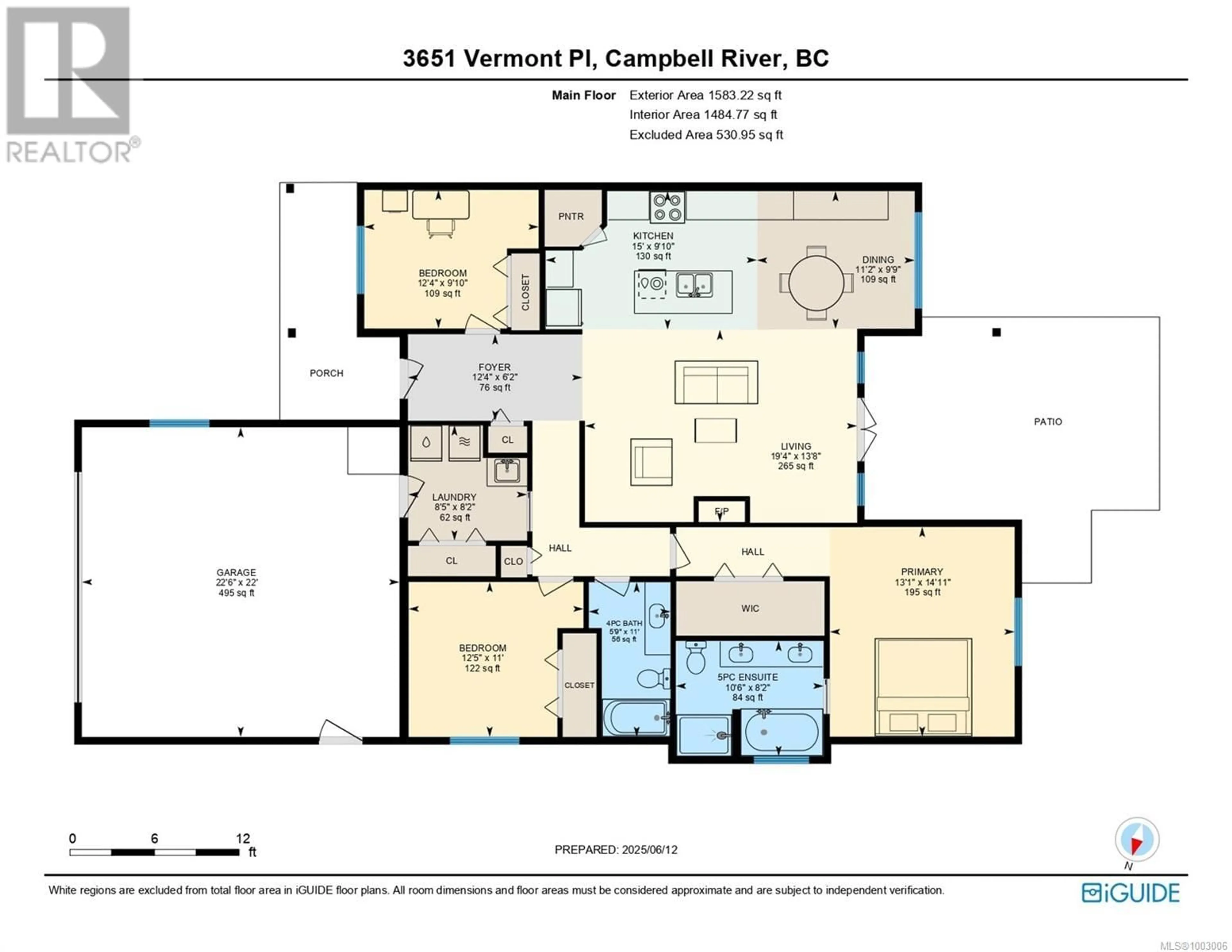 Floor plan for 3651 VERMONT PLACE, Campbell River British Columbia V9H1V3