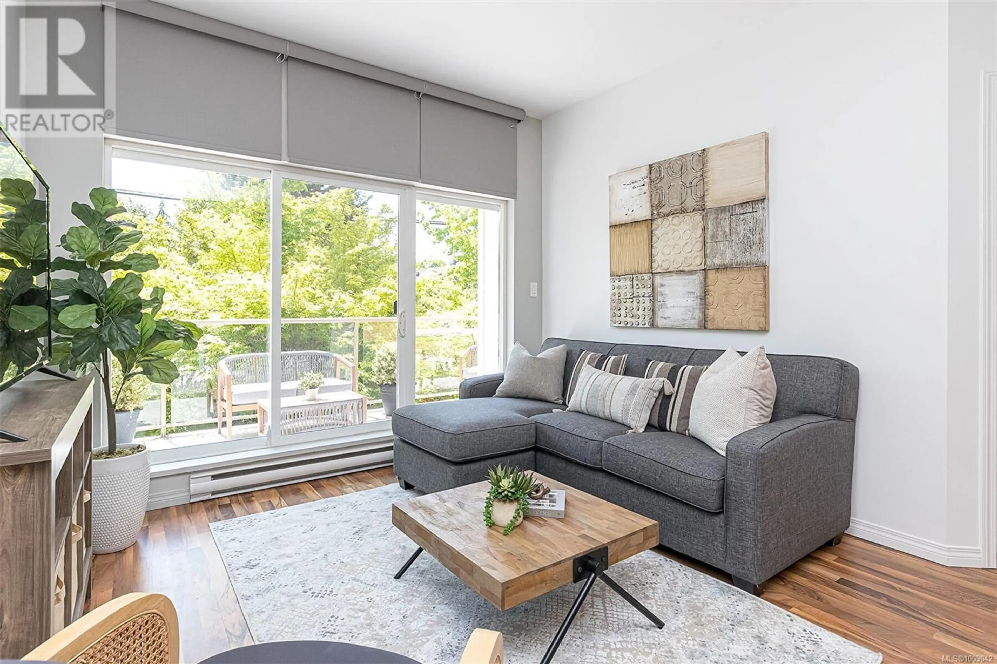Living room with furniture, unknown for 204 - 1550 CHURCH AVENUE, Saanich British Columbia V8P2H1