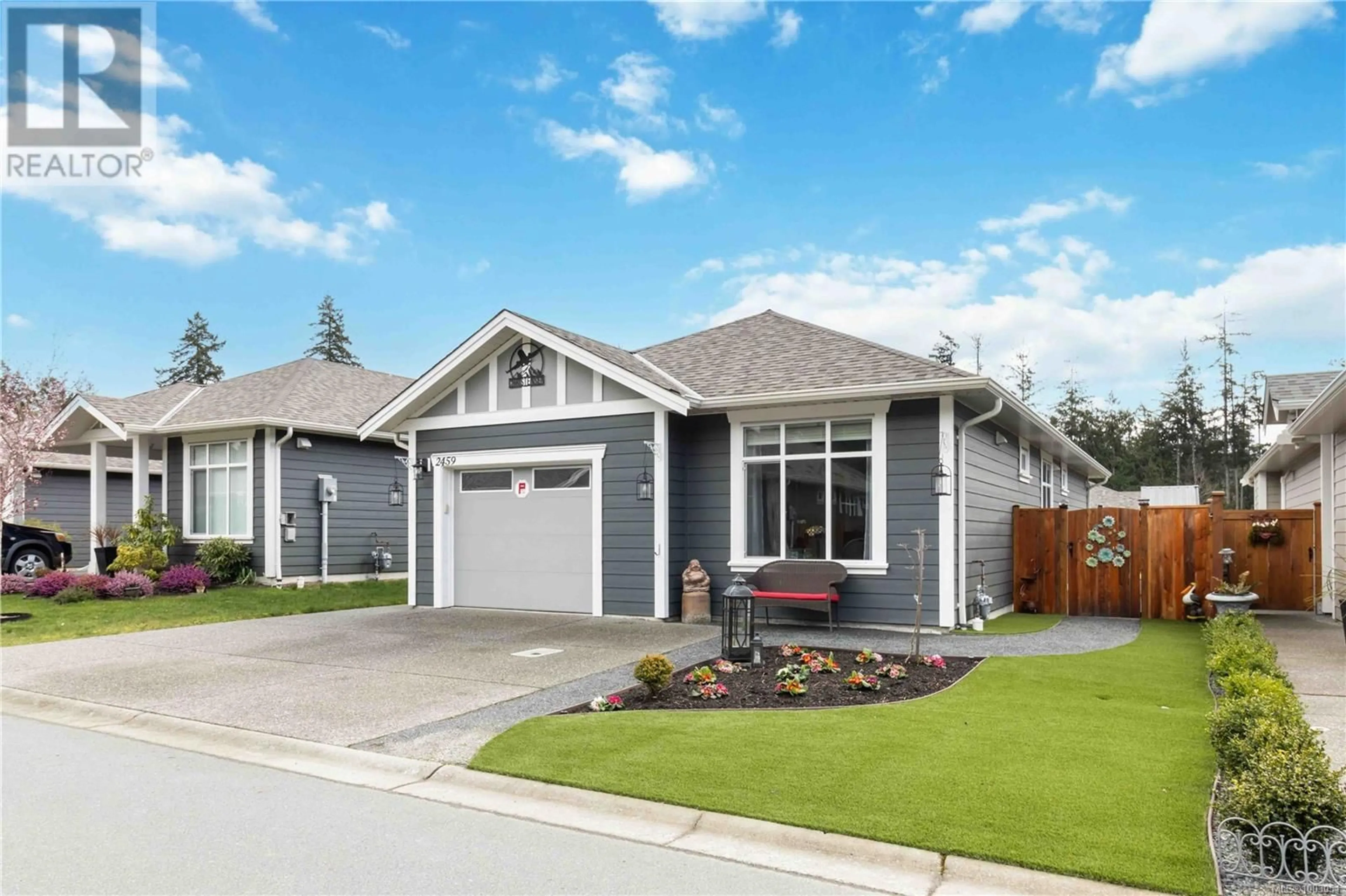 Home with vinyl exterior material, street for 2459 FERN WAY, Sooke British Columbia V9Z1N9