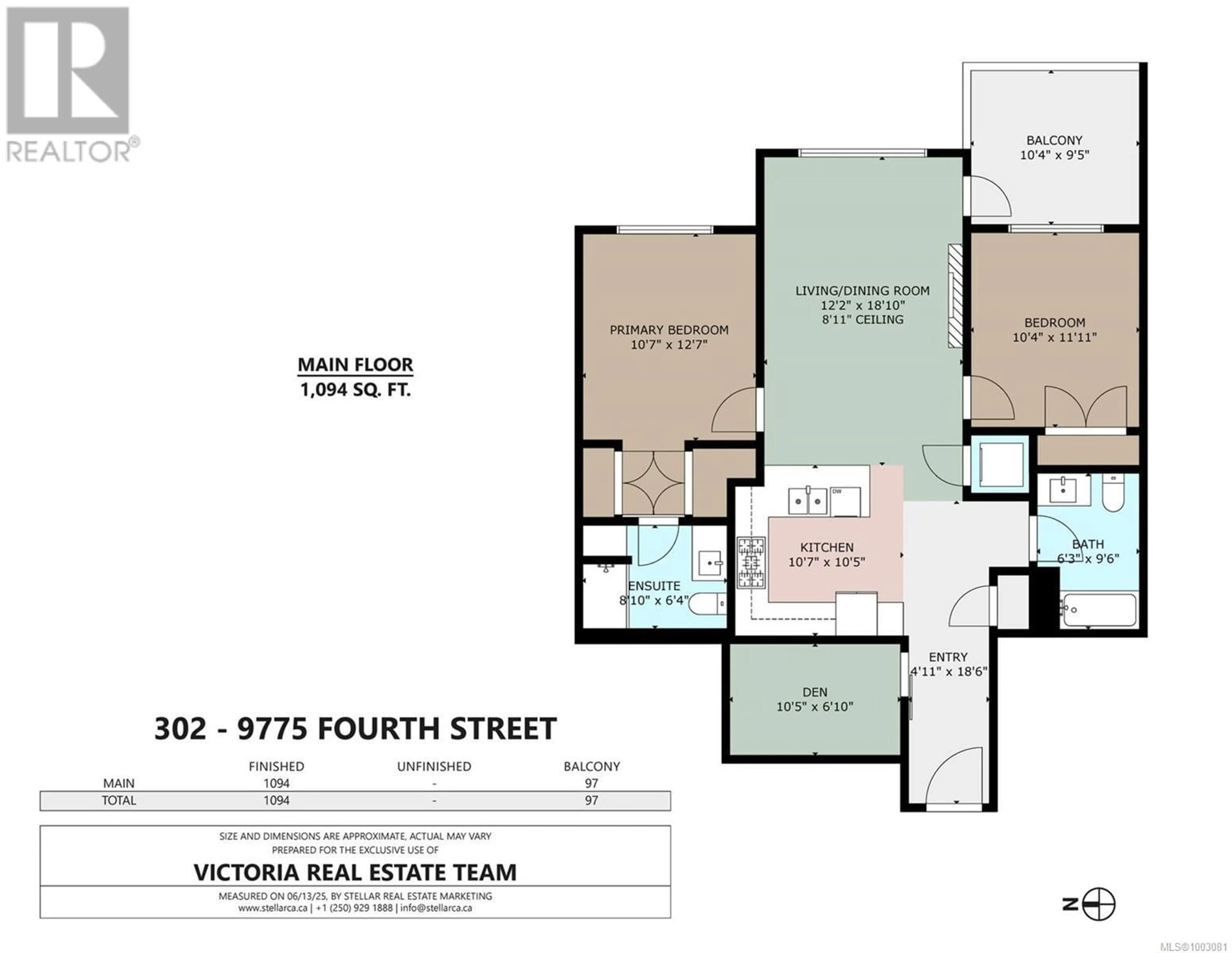 Floor plan for 302 - 9775 FOURTH STREET, Sidney British Columbia V8L2Z8