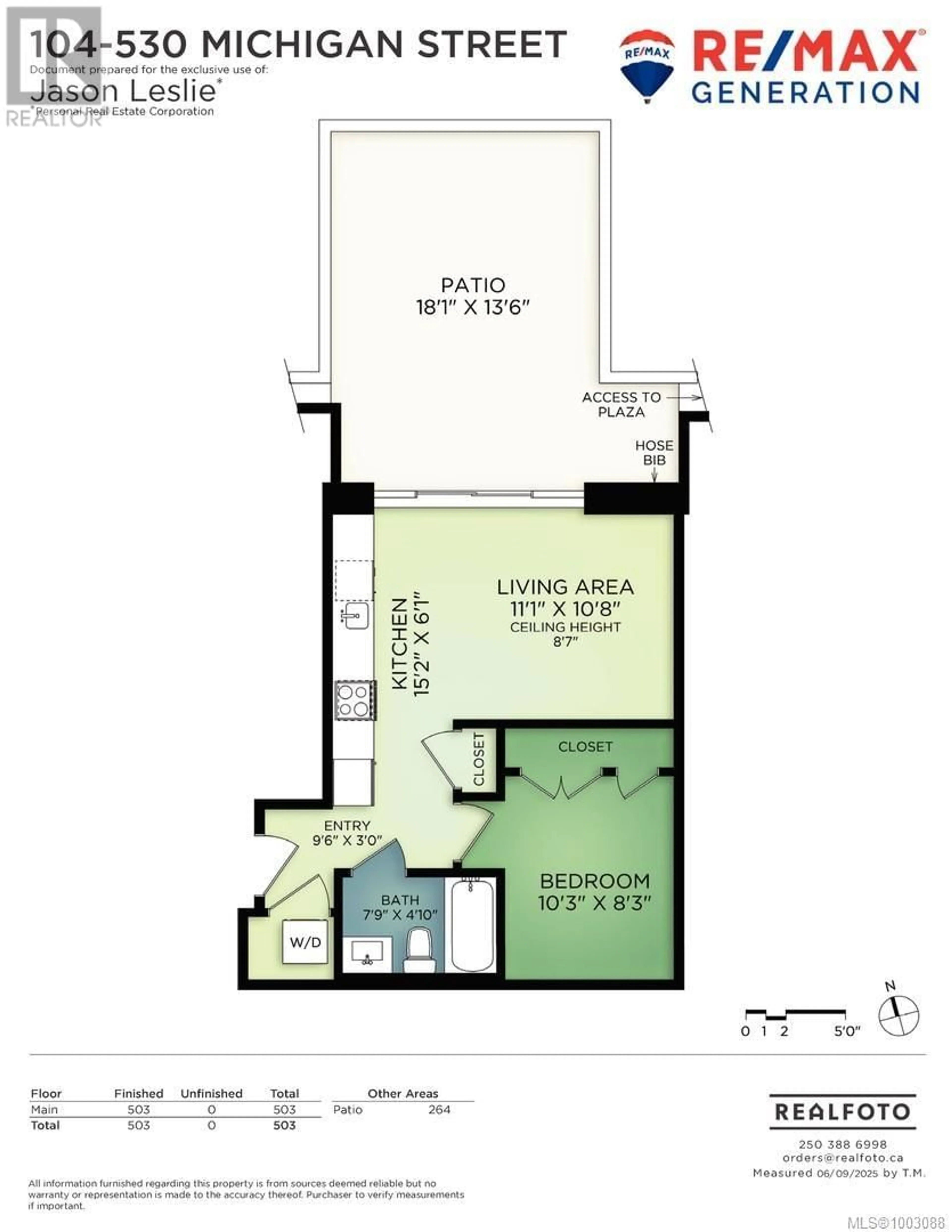 Floor plan for 104 - 530 MICHIGAN STREET, Victoria British Columbia V8V0G2