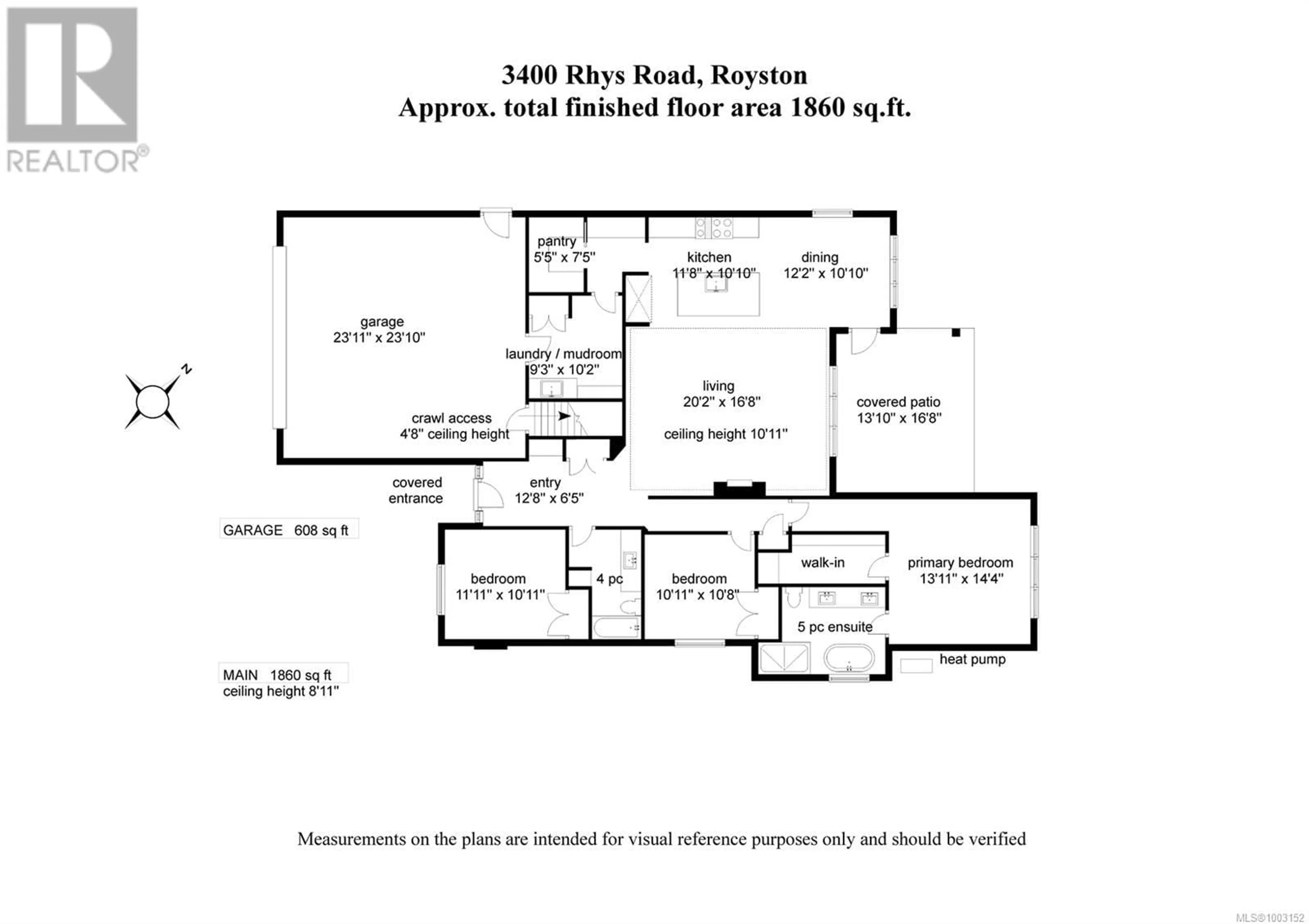 Floor plan for 3400 RHYS ROAD, Courtenay British Columbia V9N0B7