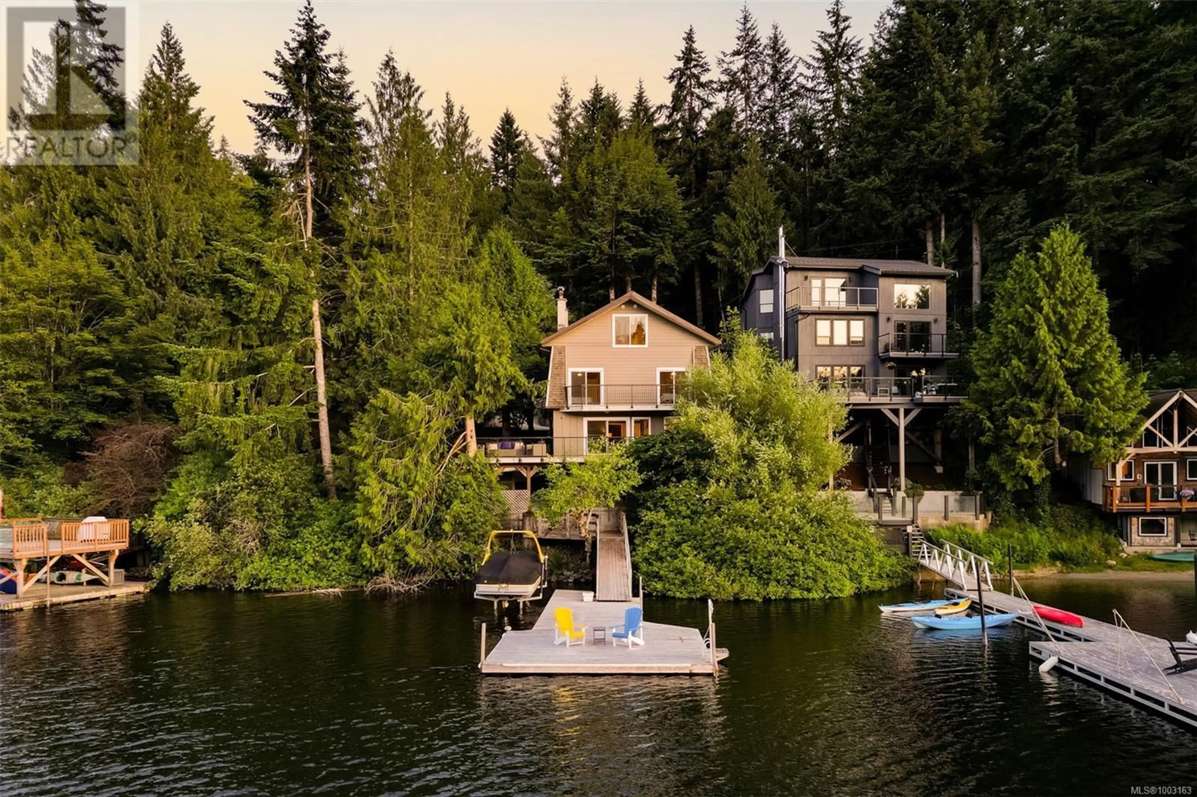 A pic from outside/outdoor area/front of a property/back of a property/a pic from drone, water/lake/river/ocean view for 2717 WEST SHAWNIGAN LAKE ROAD, Shawnigan Lake British Columbia V8H2E3