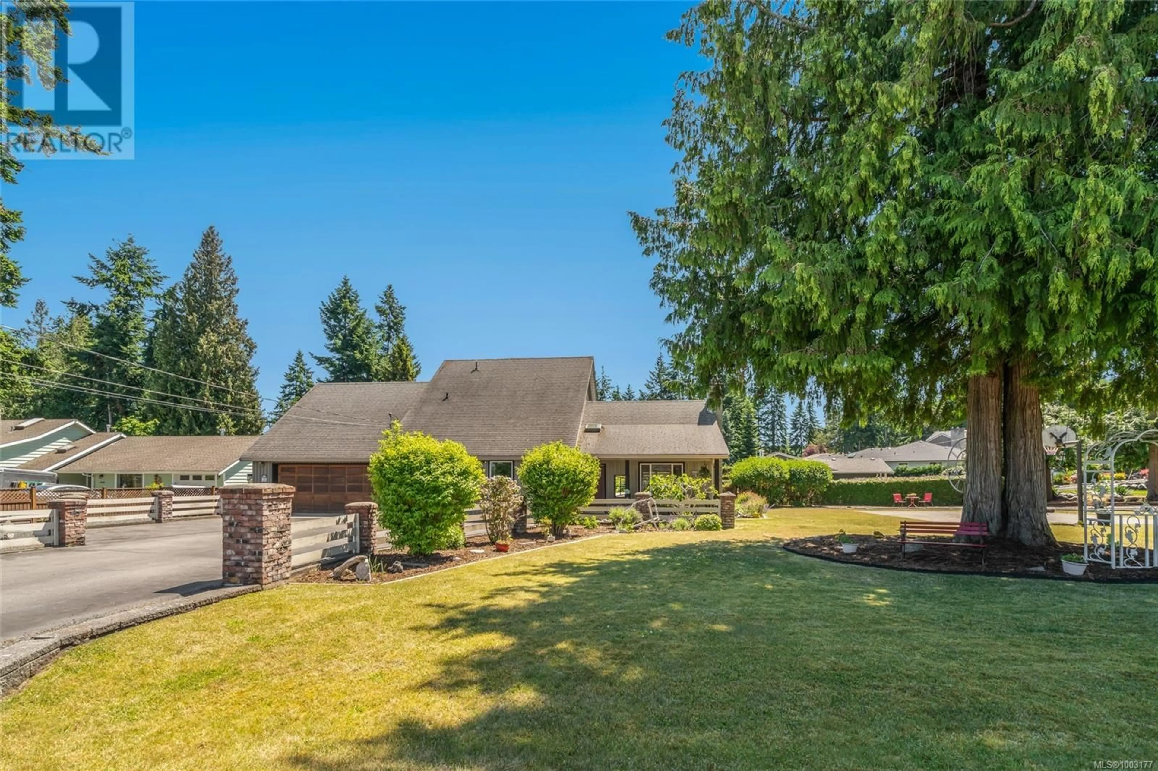 A pic from outside/outdoor area/front of a property/back of a property/a pic from drone, mountain view for 1800 CRAIG DRIVE, Nanoose Bay British Columbia V0R2R0