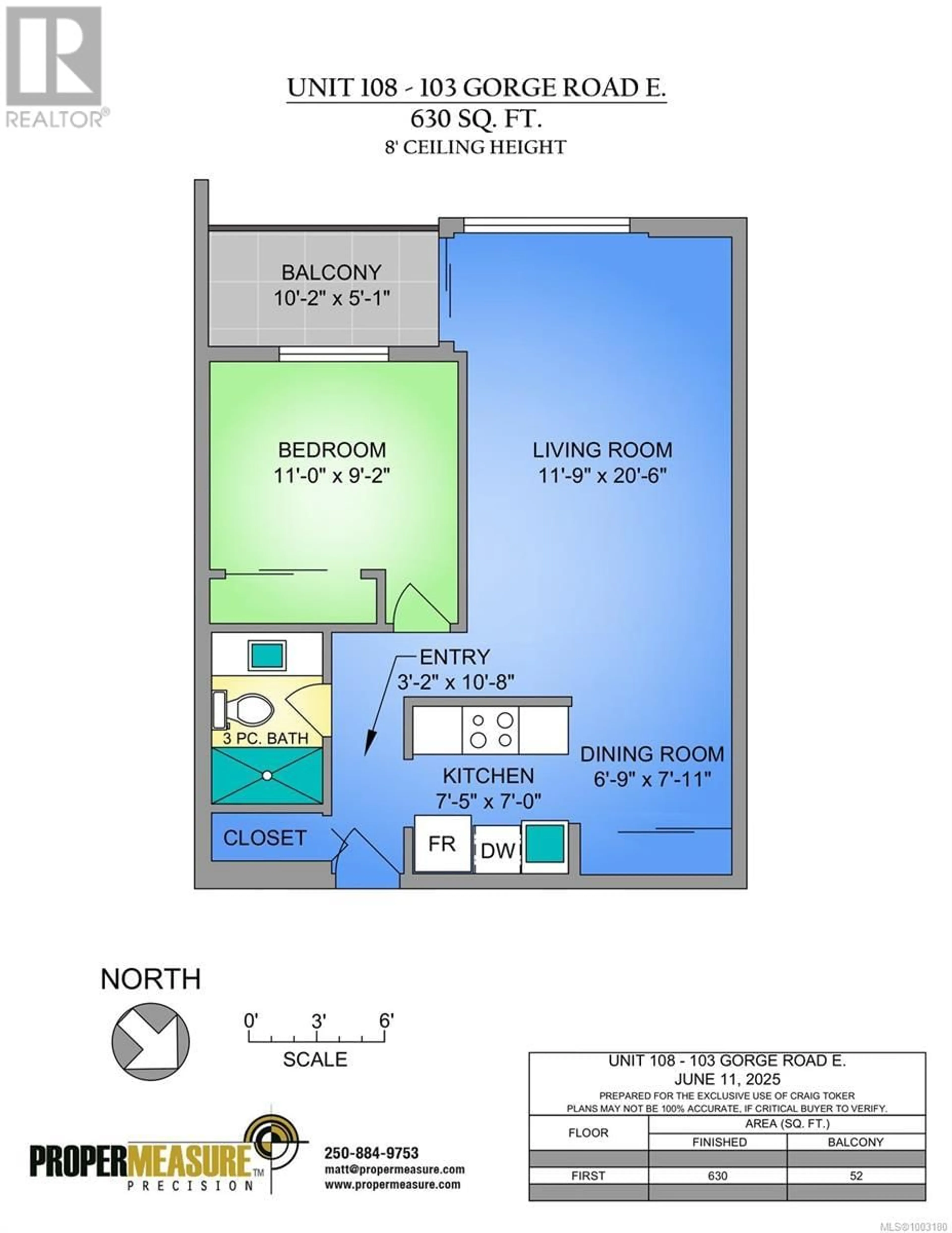 Floor plan for 108 - 103 GORGE ROAD EAST, Victoria British Columbia V9Z6Z2