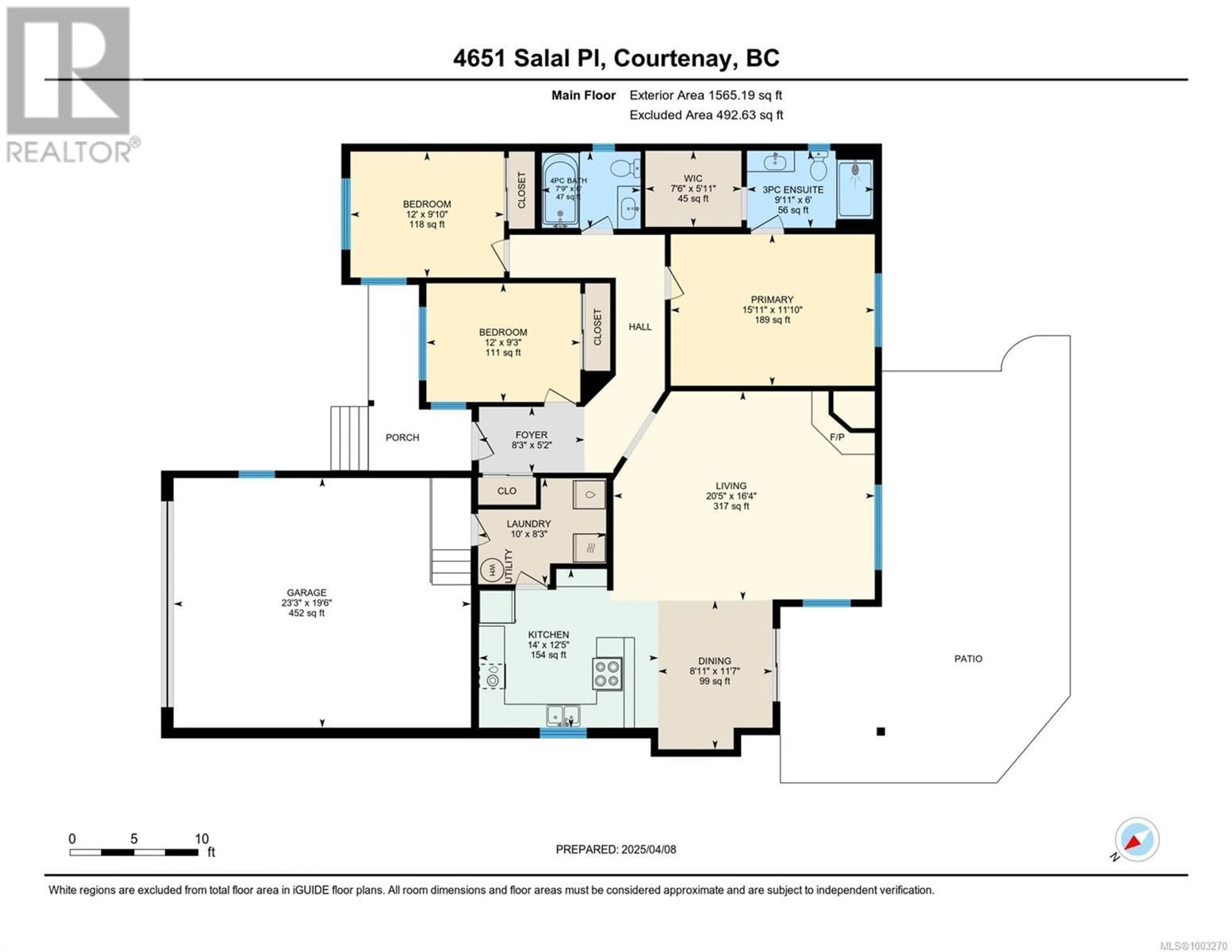 Floor plan for 4651 SALAL PLACE, Courtenay British Columbia V9N4A1