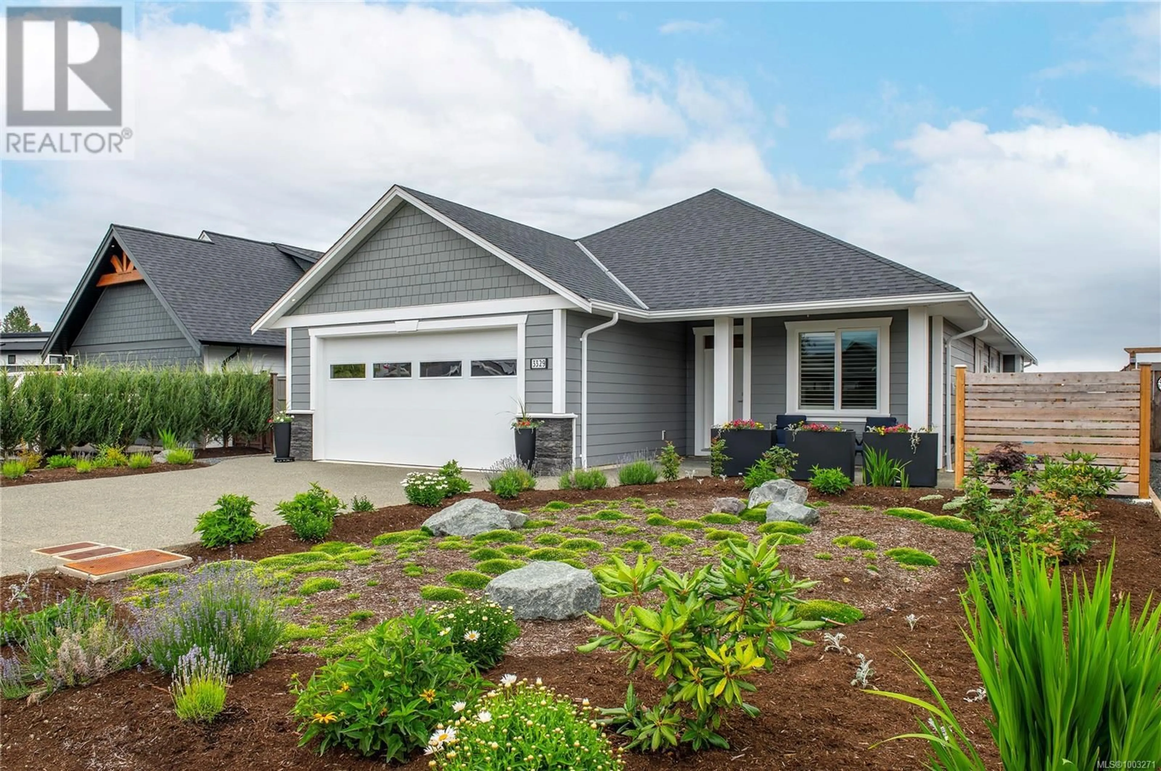 Home with vinyl exterior material, street for 3329 EAGLEVIEW CRESCENT, Courtenay British Columbia V9N0B6