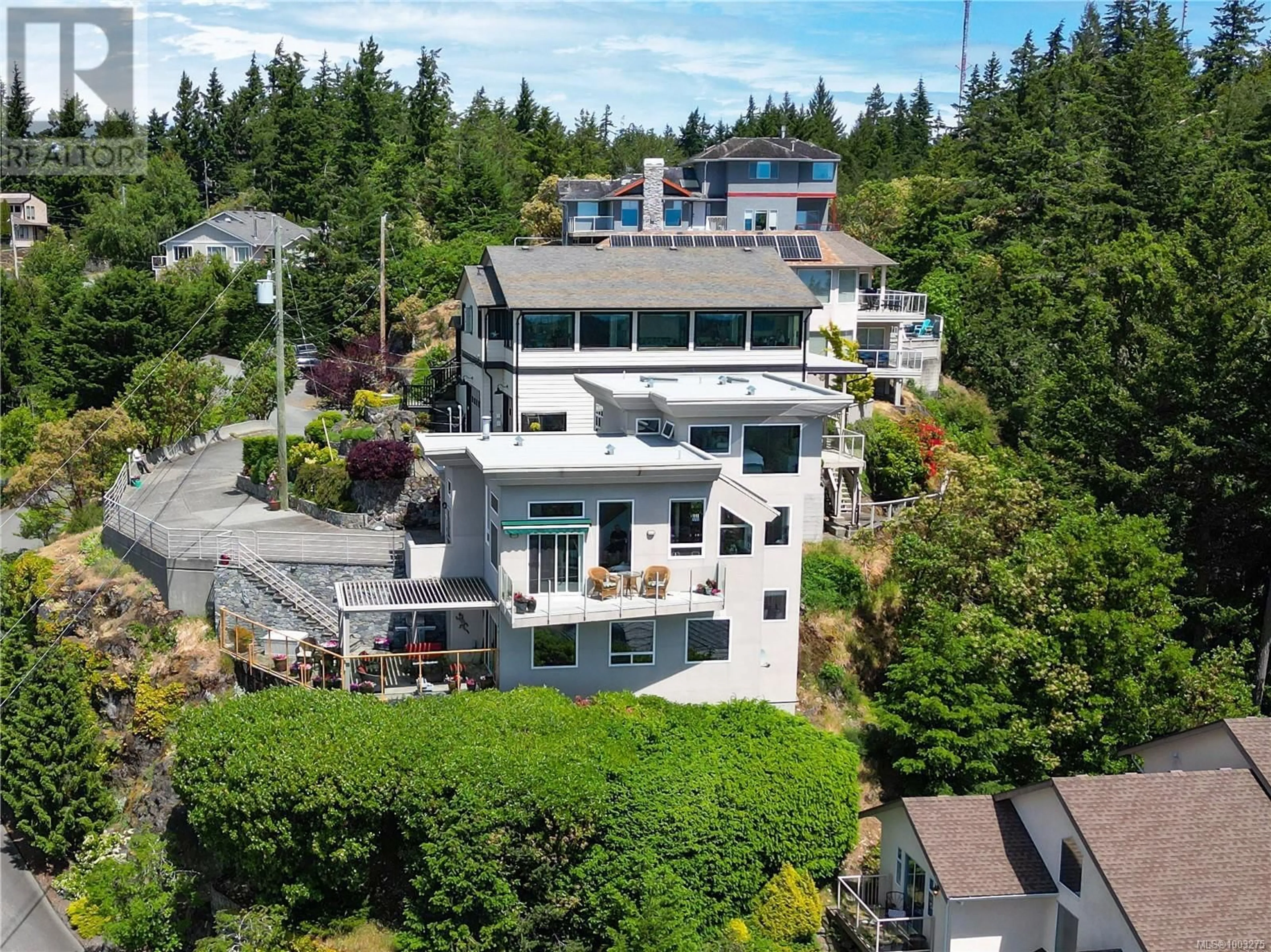 A pic from outside/outdoor area/front of a property/back of a property/a pic from drone, unknown for 3489 MAUREEN TERRACE, Colwood British Columbia V9C3P7