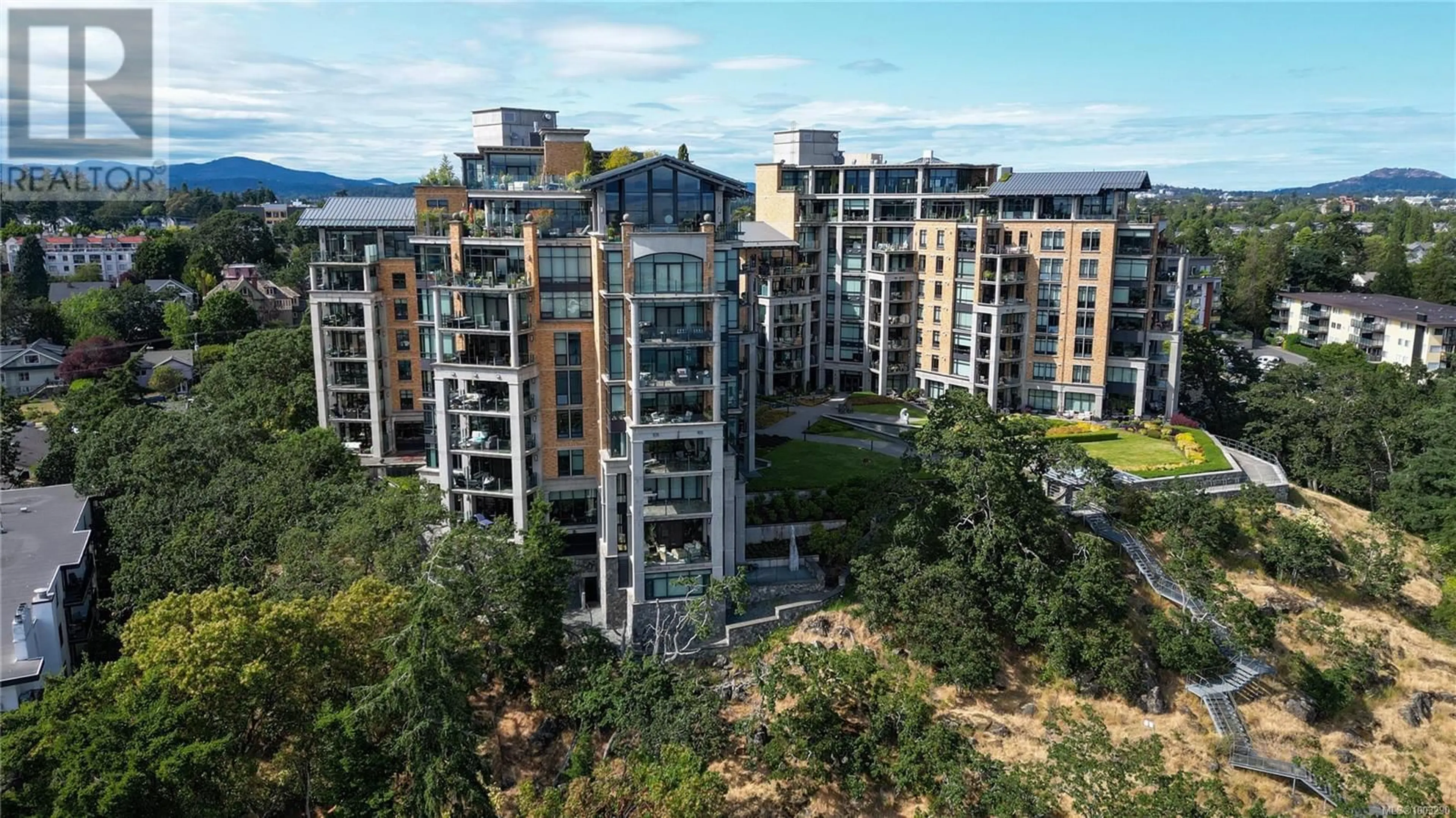 A pic from outside/outdoor area/front of a property/back of a property/a pic from drone, city buildings view from balcony for 506 - 847 DUNSMUIR ROAD, Esquimalt British Columbia V9A0A5