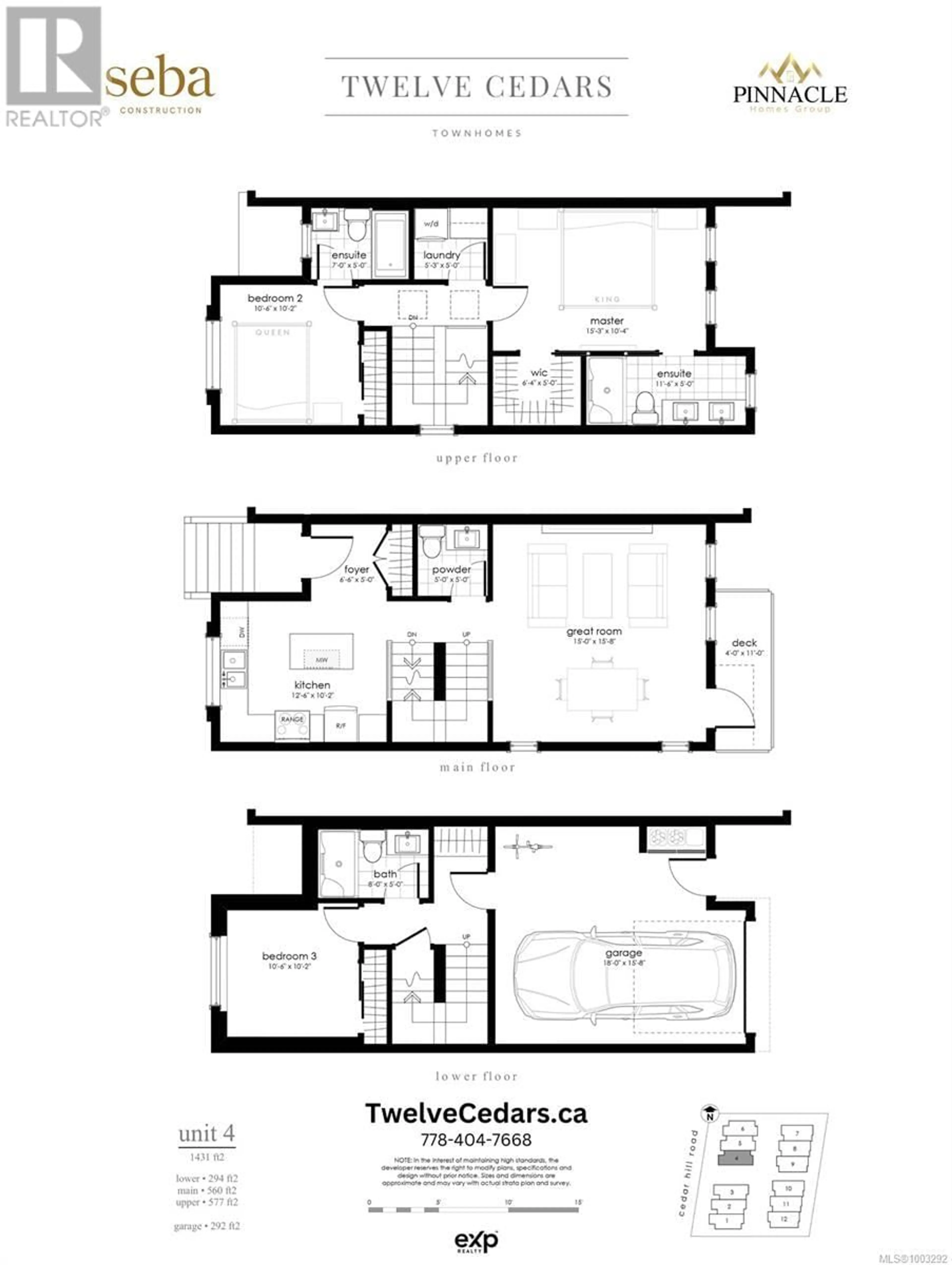 Floor plan for Unit 4 - 3907 CEDAR HILL ROAD, Saanich British Columbia V8P3Z8