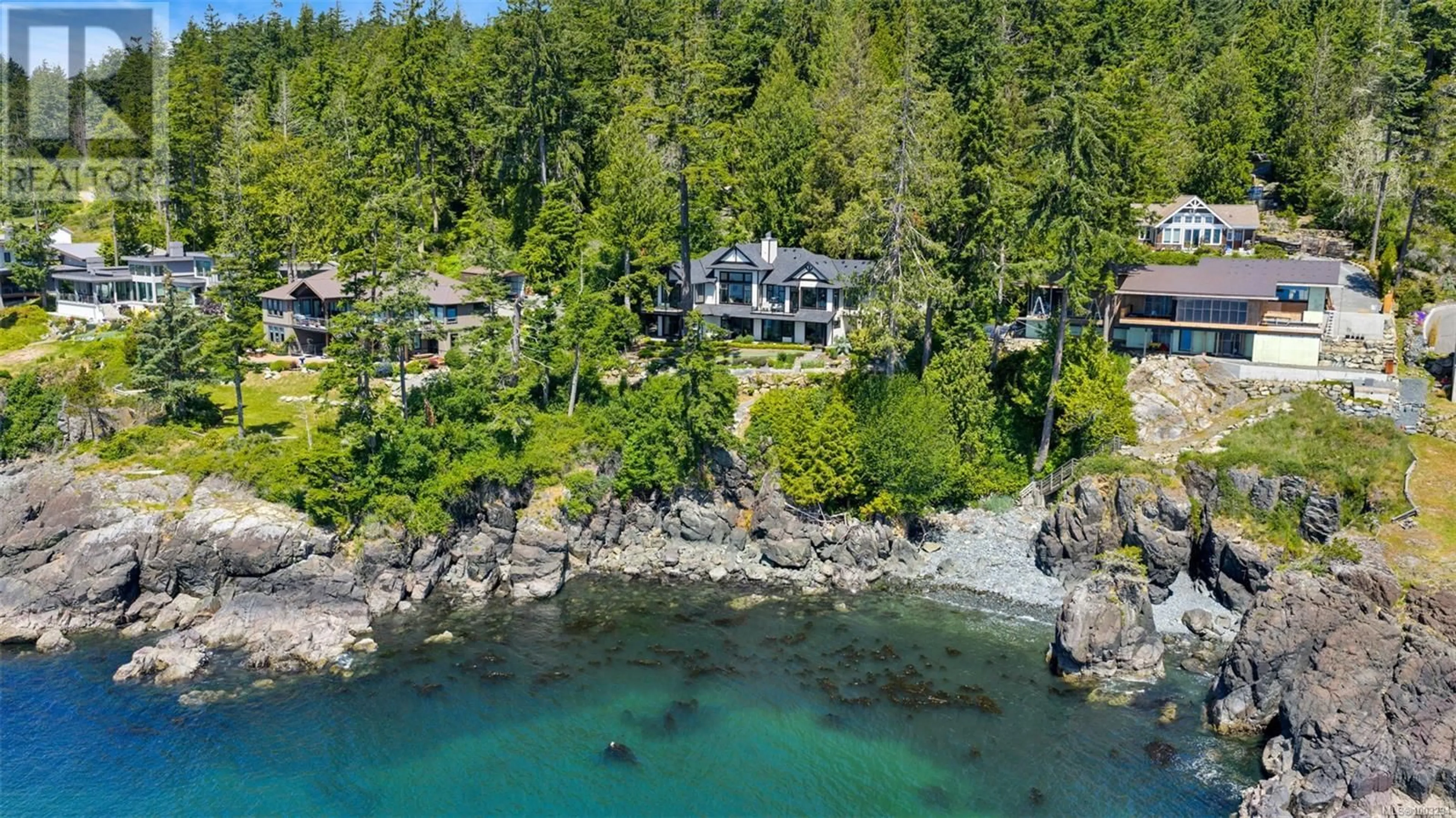 A pic from outside/outdoor area/front of a property/back of a property/a pic from drone, water/lake/river/ocean view for 2476 LIGHTHOUSE POINT ROAD, Sooke British Columbia V9Z1G7