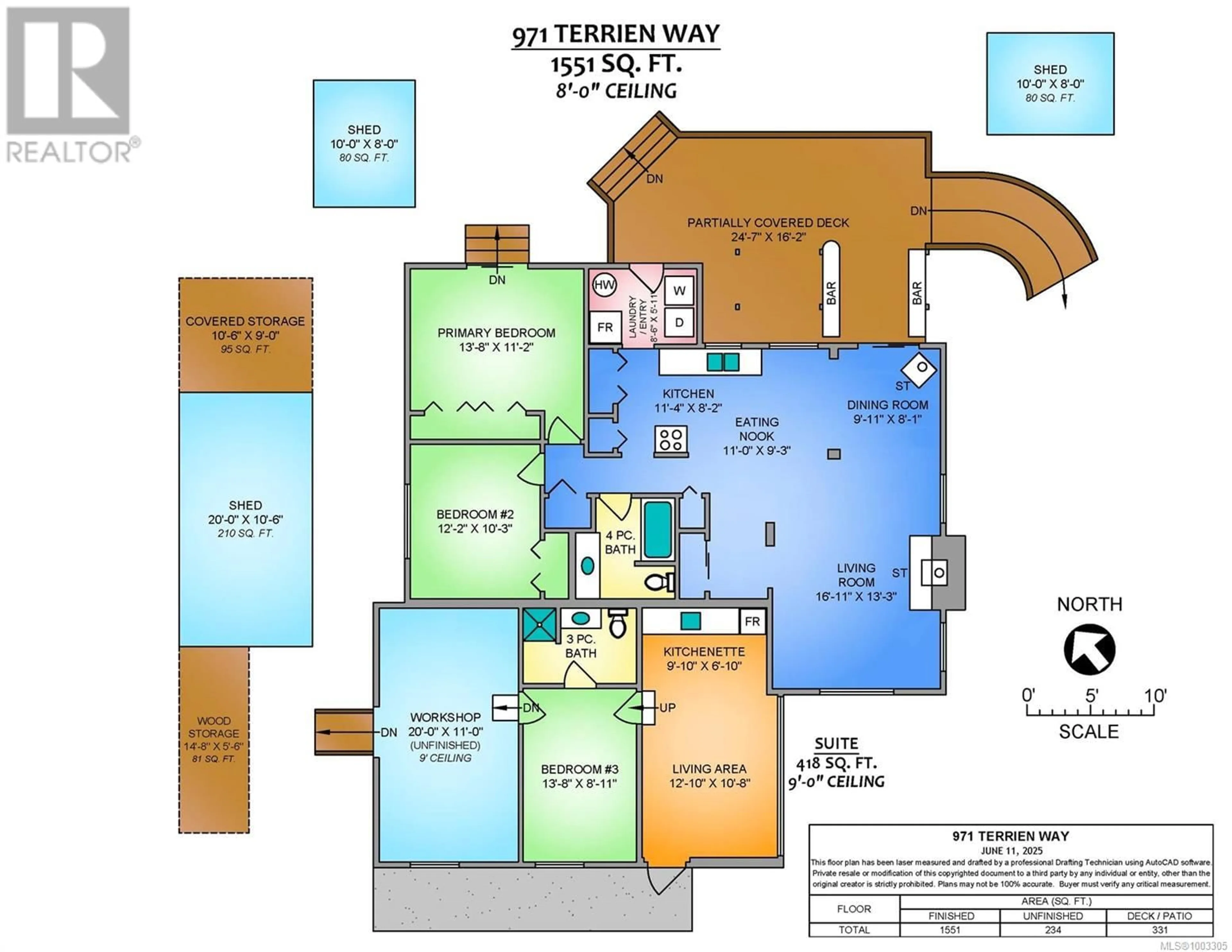 Floor plan for 971 TERRIEN WAY, Parksville British Columbia V9P1T4