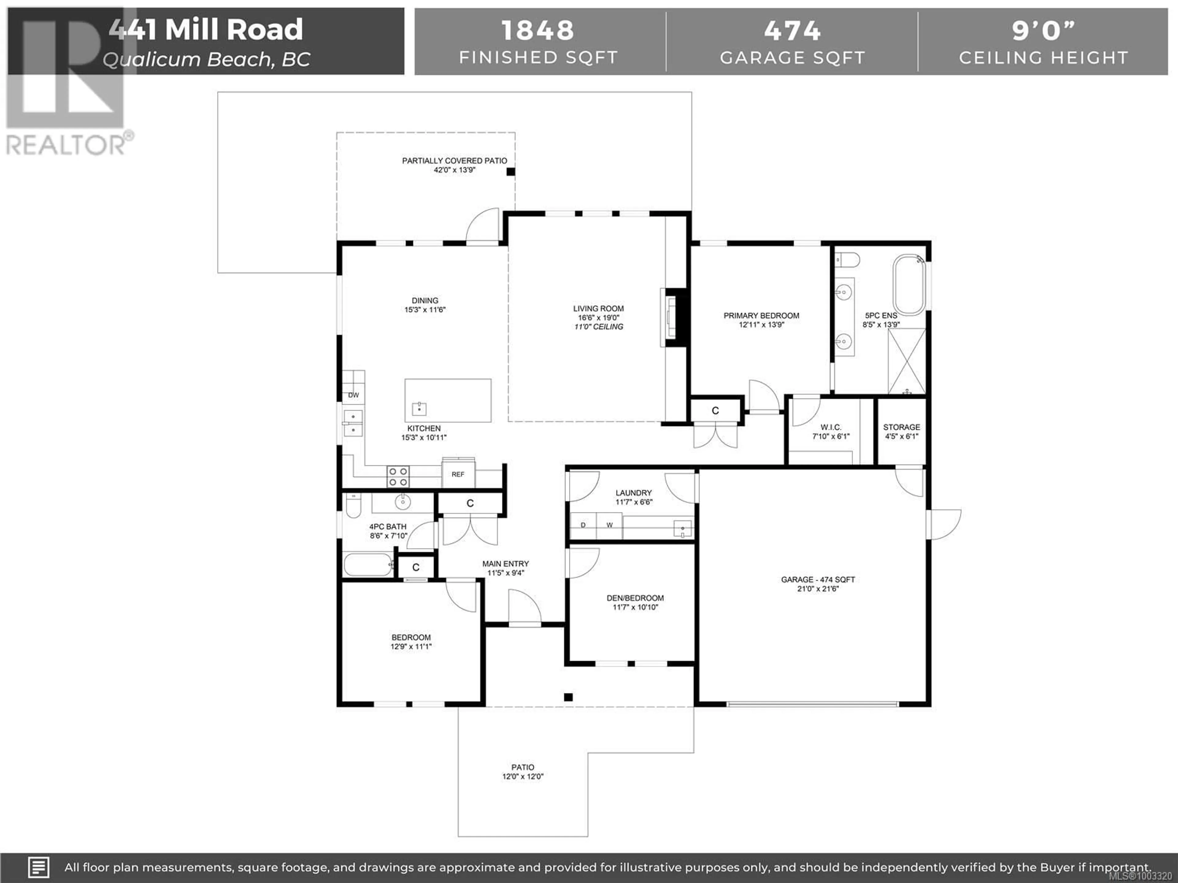 Floor plan for 441 MILL ROAD, Qualicum Beach British Columbia V9K1J6