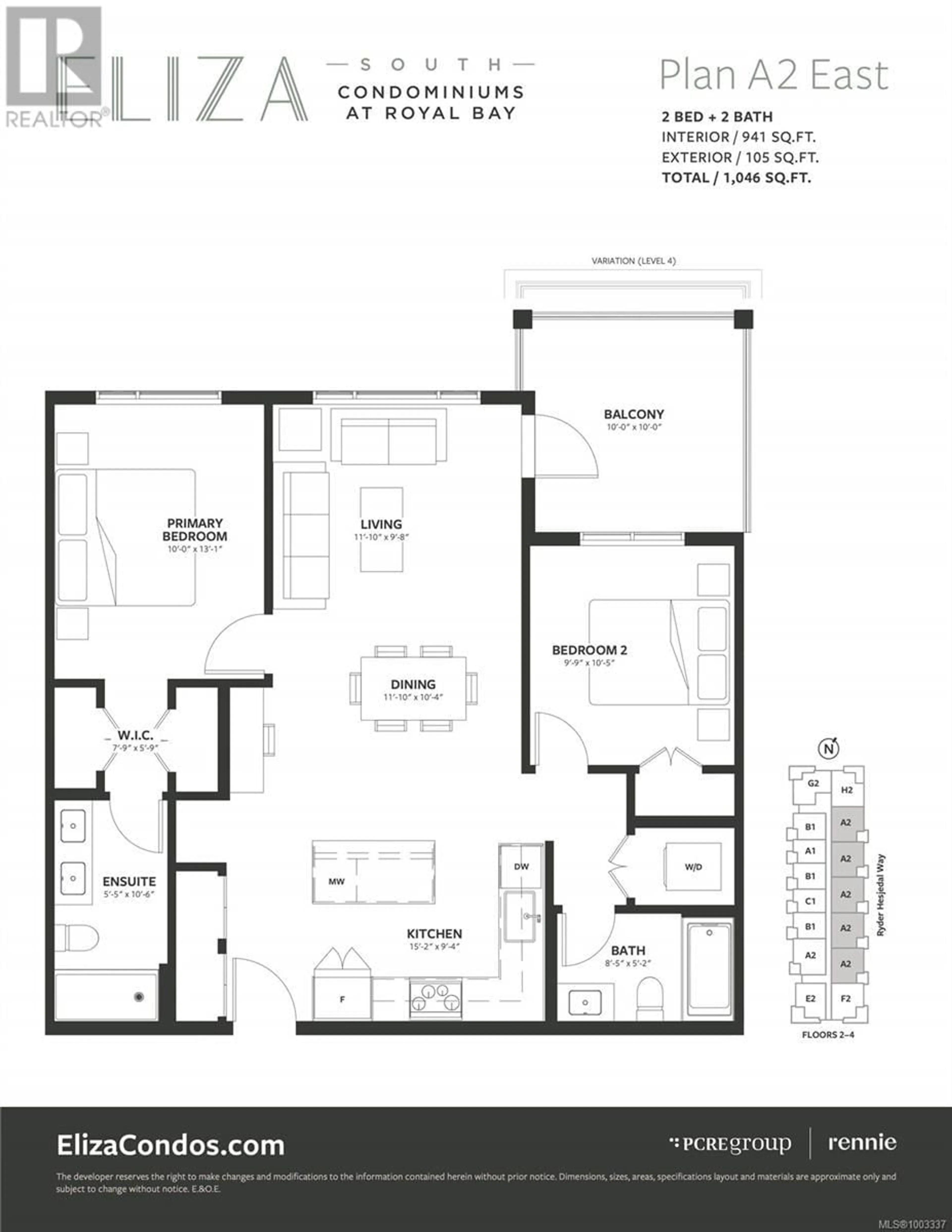 Floor plan for 203S - 3564 RYDER HESJEDAL WAY, Colwood British Columbia V9C3A1