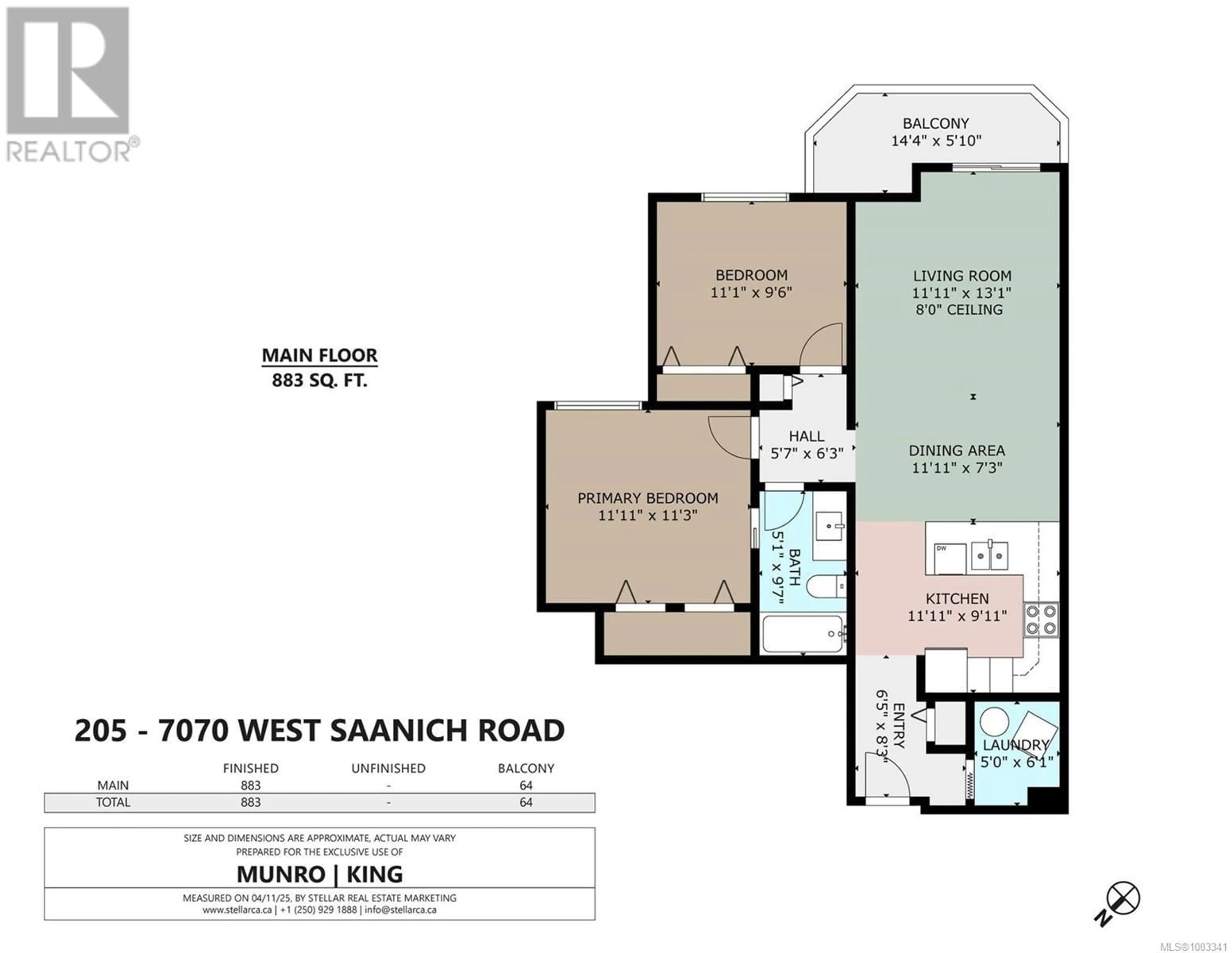 Floor plan for 205 - 7070 WEST SAANICH ROAD, Central Saanich British Columbia V8M1P5