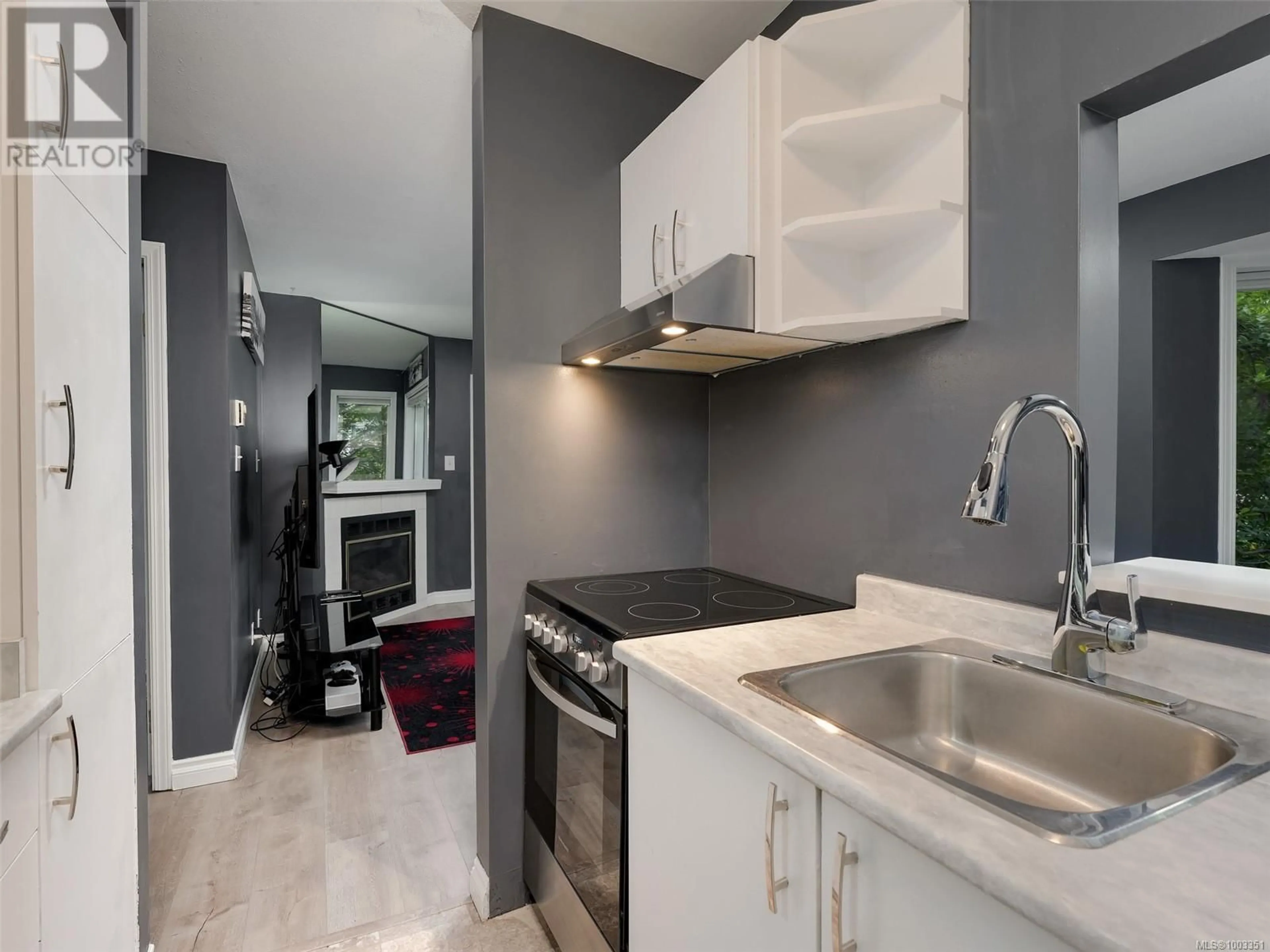 Standard kitchen, ceramic/tile floor for 104 - 1039 CALEDONIA AVENUE, Victoria British Columbia V8T1E7